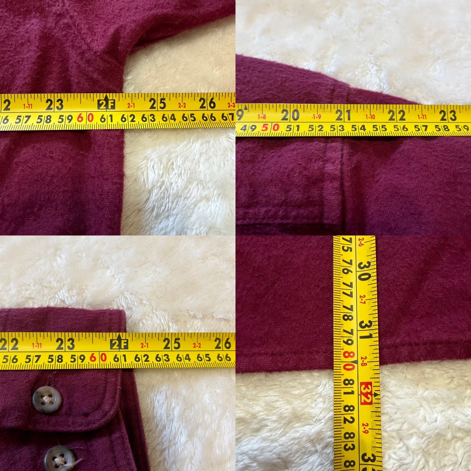 Eddie Bauer VINTAGE Eddie Bauer Shirt Mens Large Burgundy Heavy Flannel USA Chamois Cloth Solid Button-Up Long Sleeve Pocketed 80s Size US L / EU 52-54 / 3 - 8 Thumbnail