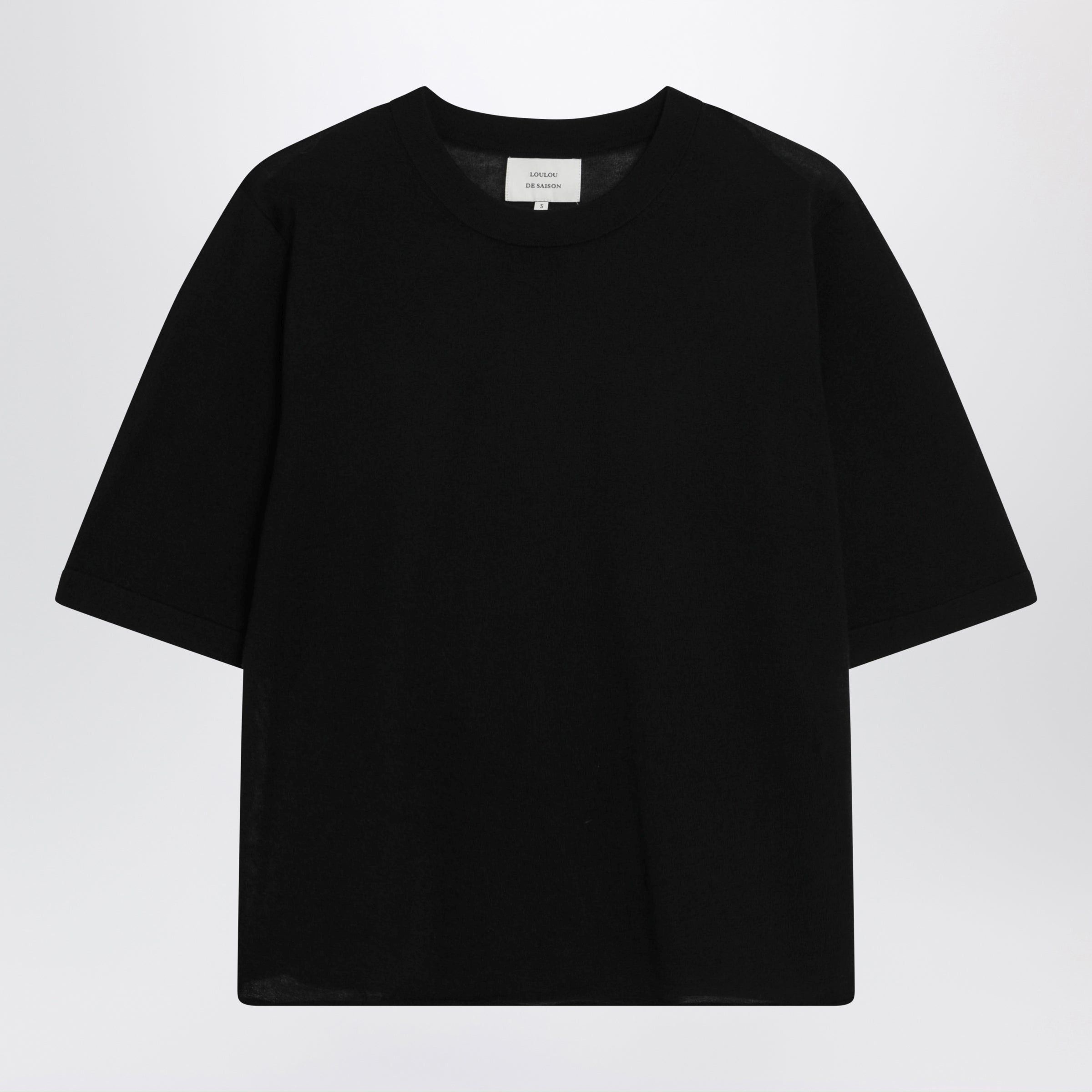 Loulou de Saison Loulou De Saison Black Nala Fluid Cashmere Top Size S / US 4 / IT 40 - 1 Thumbnail