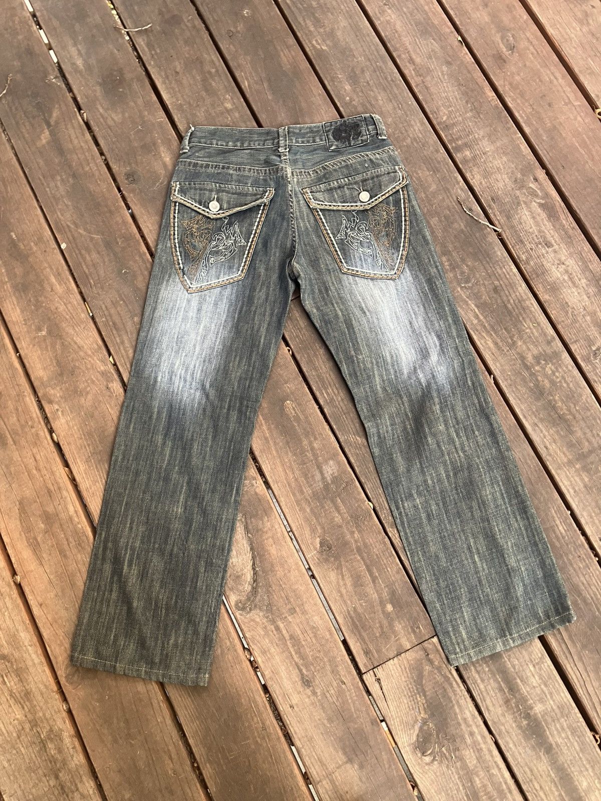 Designer × Tornado Mart × Vintage embroidered jeans Size US 30 / EU 46 - 1 Thumbnail