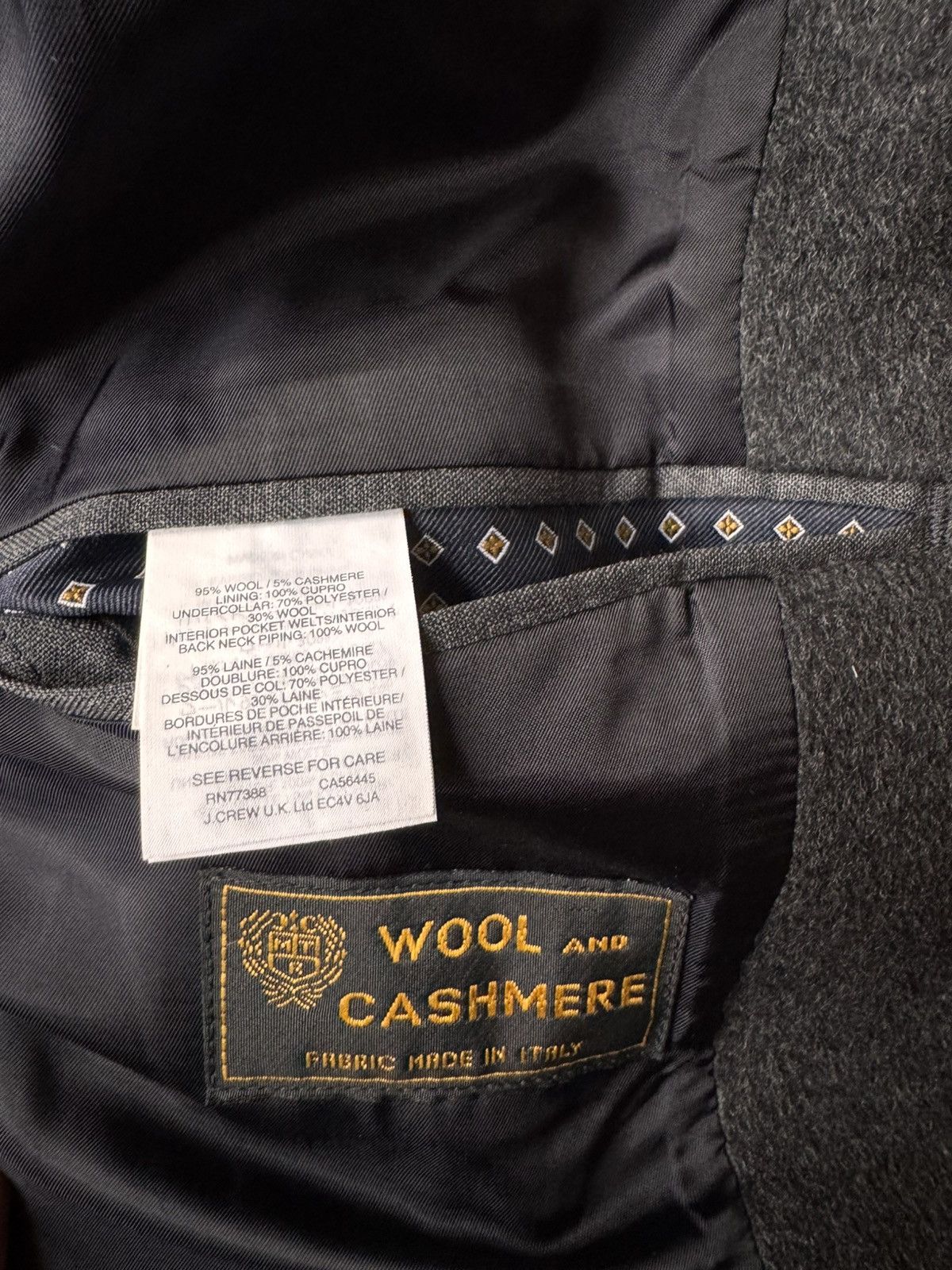 J.Crew J Crew Italian Wool-Cashmere Ludlow Topcoat, charcoal, 38S Size US S / EU 44-46 / 1 - 4 Thumbnail