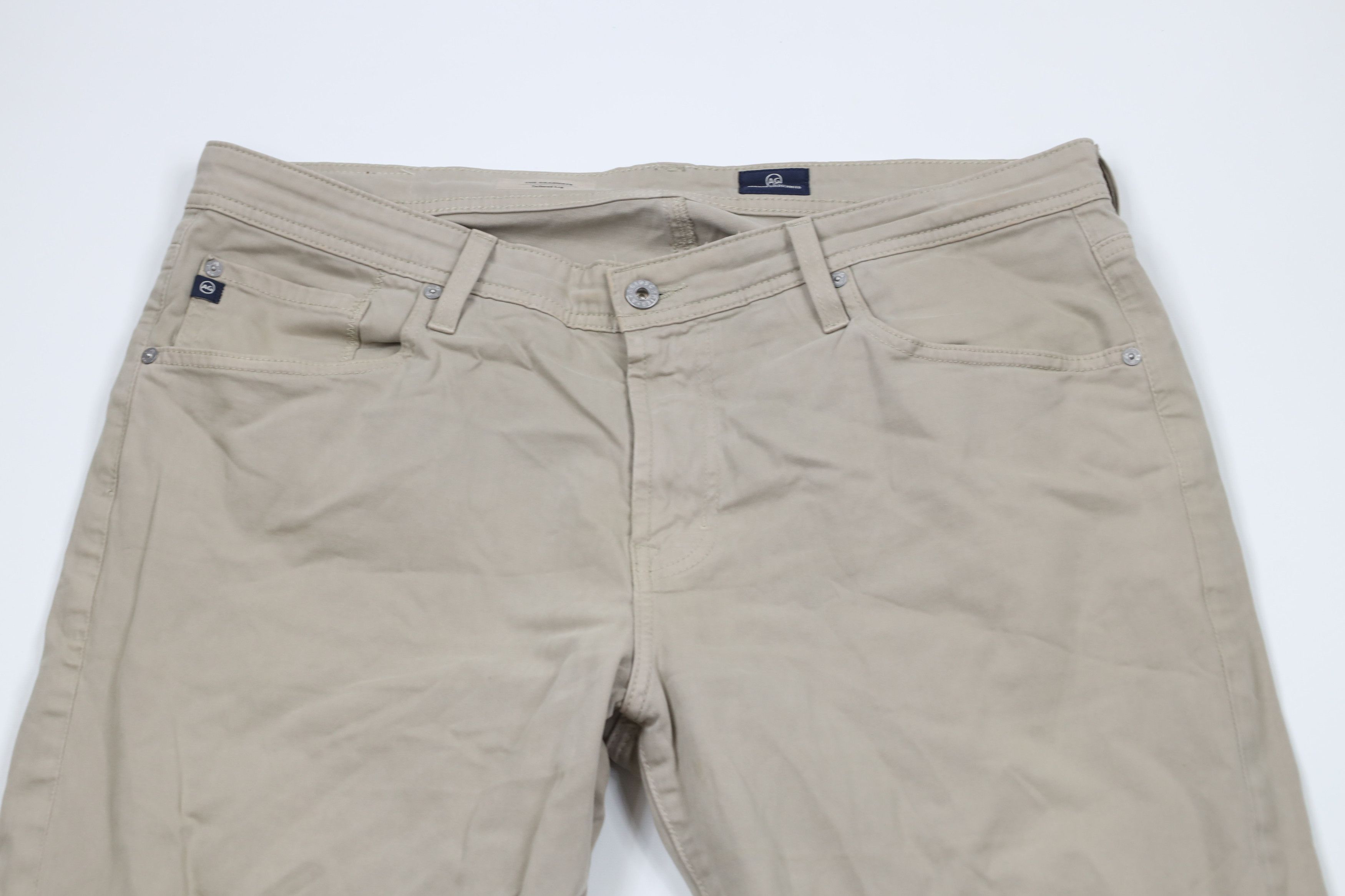 AG Adriano Goldschmied × Vintage Adriano Goldschmied The Graduate Tailored Leg Pants Beige Size US 36 / EU 52 - 2 Thumbnail