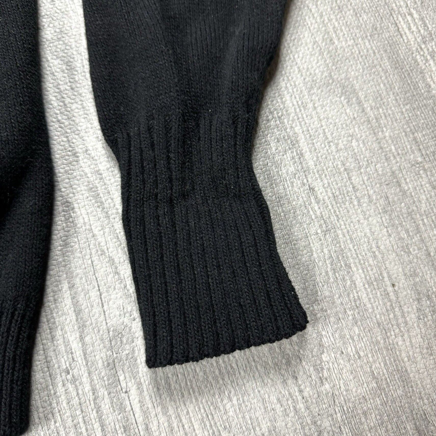 Vintage VINTAGE 1960s 1970s Mens Black Acrylic Letterman Cardigan Sweater Size 42 Size US XL / EU 56 / 4 - 5 Thumbnail