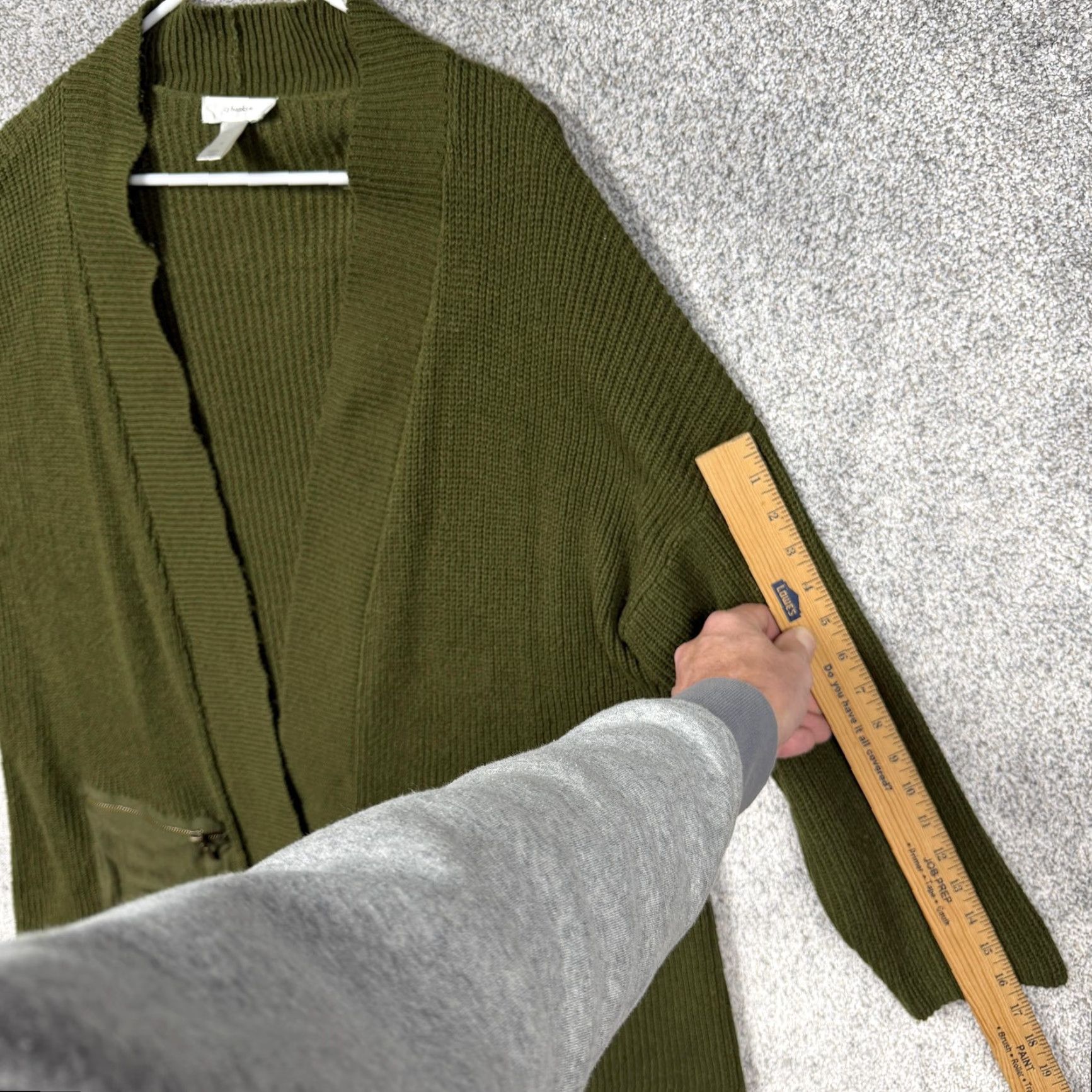 Vintage VINTAGE? No — (skip) CJ Banks Open Front Duster Sweater 1X Pockets Cozy Cabincore Lagenlook Layering Size XL / US 12-14 / IT 48-50 - 4 Thumbnail