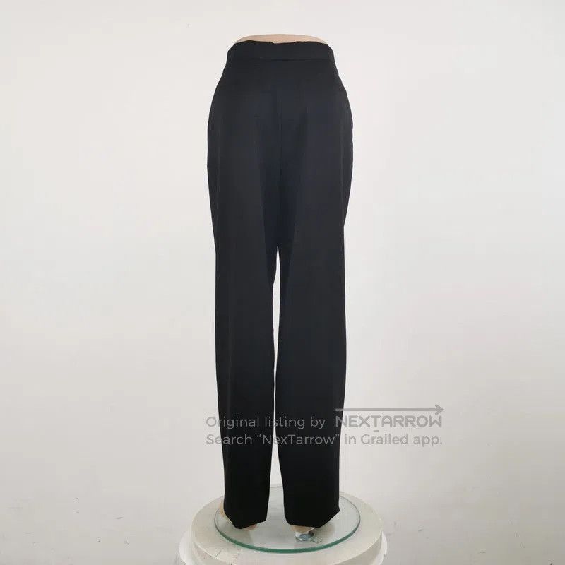 Prada Prada Black Wool Blend Triangle Logo Trousers. Size US 26 / EU 42 - 2 Thumbnail