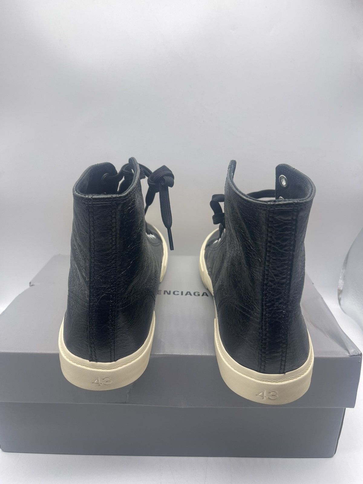 Balenciaga Balenciaga Paris leather high top sneakers size eu43 Size US 10 / EU 43 - 4 Thumbnail