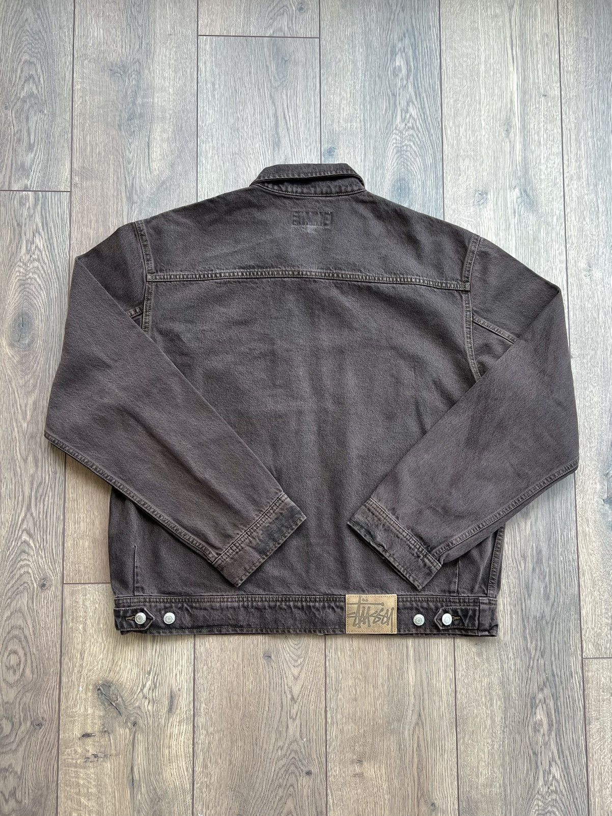 Stussy Stussy Denim Zip Work Jacket Espresso Large Size US L / EU 52-54 / 3 - 4 Thumbnail