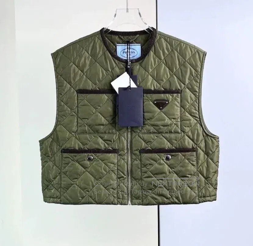 Prada Prada Military Green Padded Short Vest. Size S / US 4 / IT 40 - 4 Thumbnail