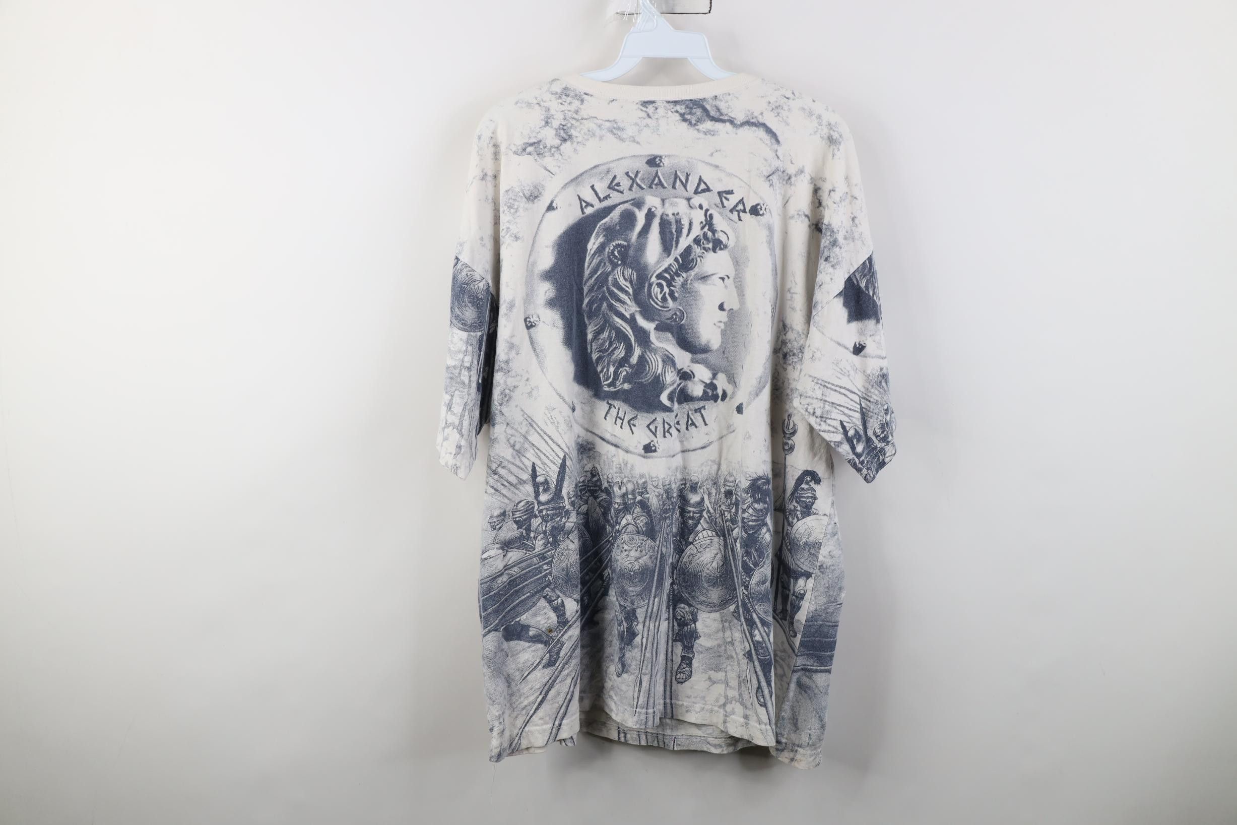 Vintage Vintage 90s Streetwear Print Alexander the Great T-Shirt Size US XL / EU 56 / 4 - 13 Thumbnail