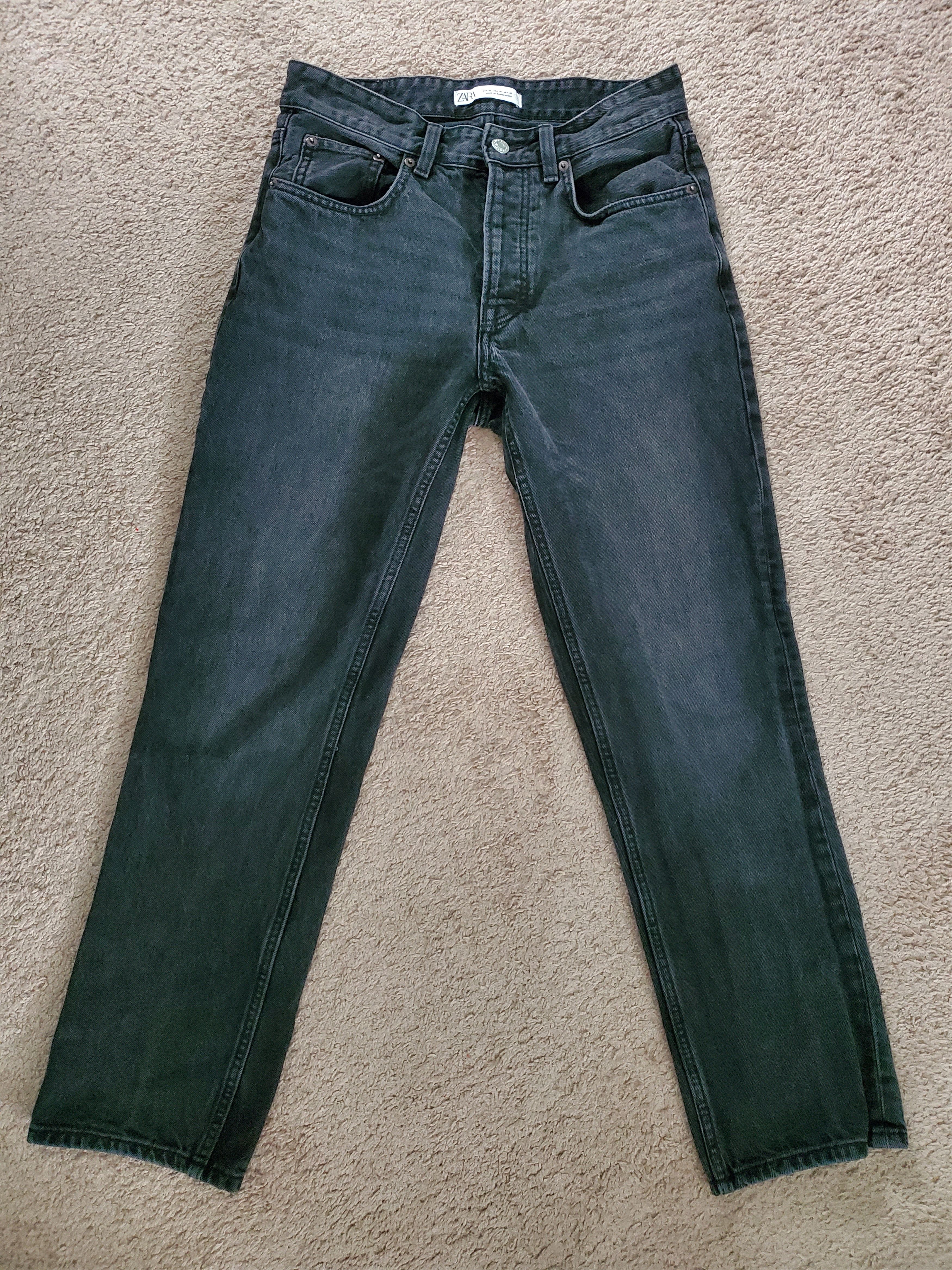Zara Zara straight fit black jeans Size US 30 / EU 46 - 1 Thumbnail