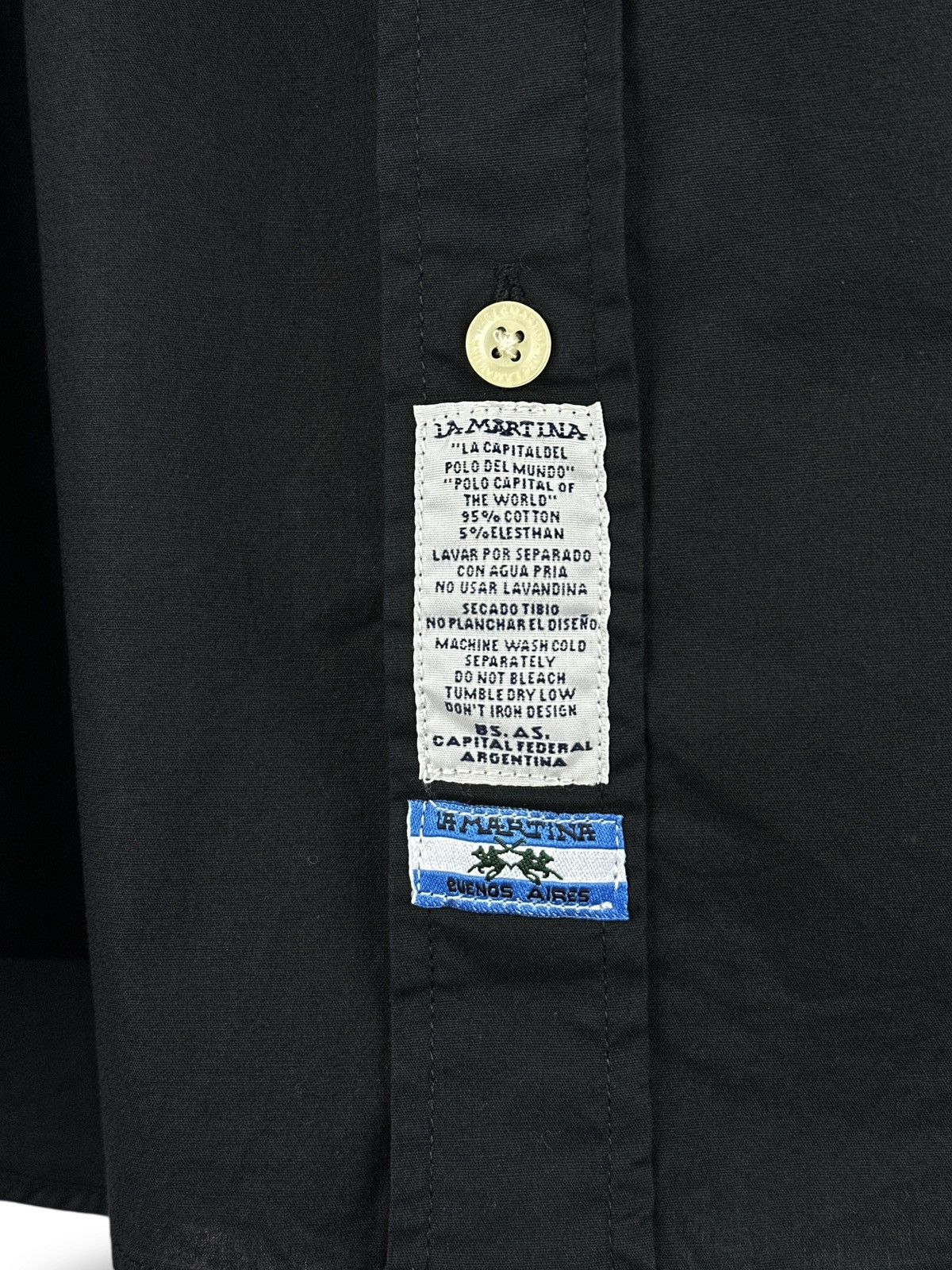 La Martina Vintage La Martina Argentina Short Sleeve Shirt Black Size US XL / EU 56 / 4 - 10 Thumbnail