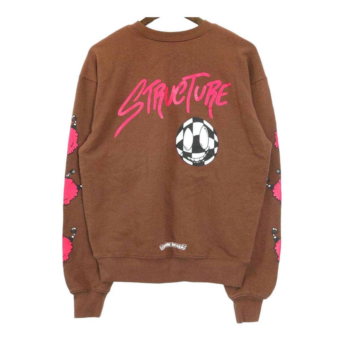 image of Chrome Hearts X Matty Boy Structure Crewneck in Brown, Men's (Size Medium)