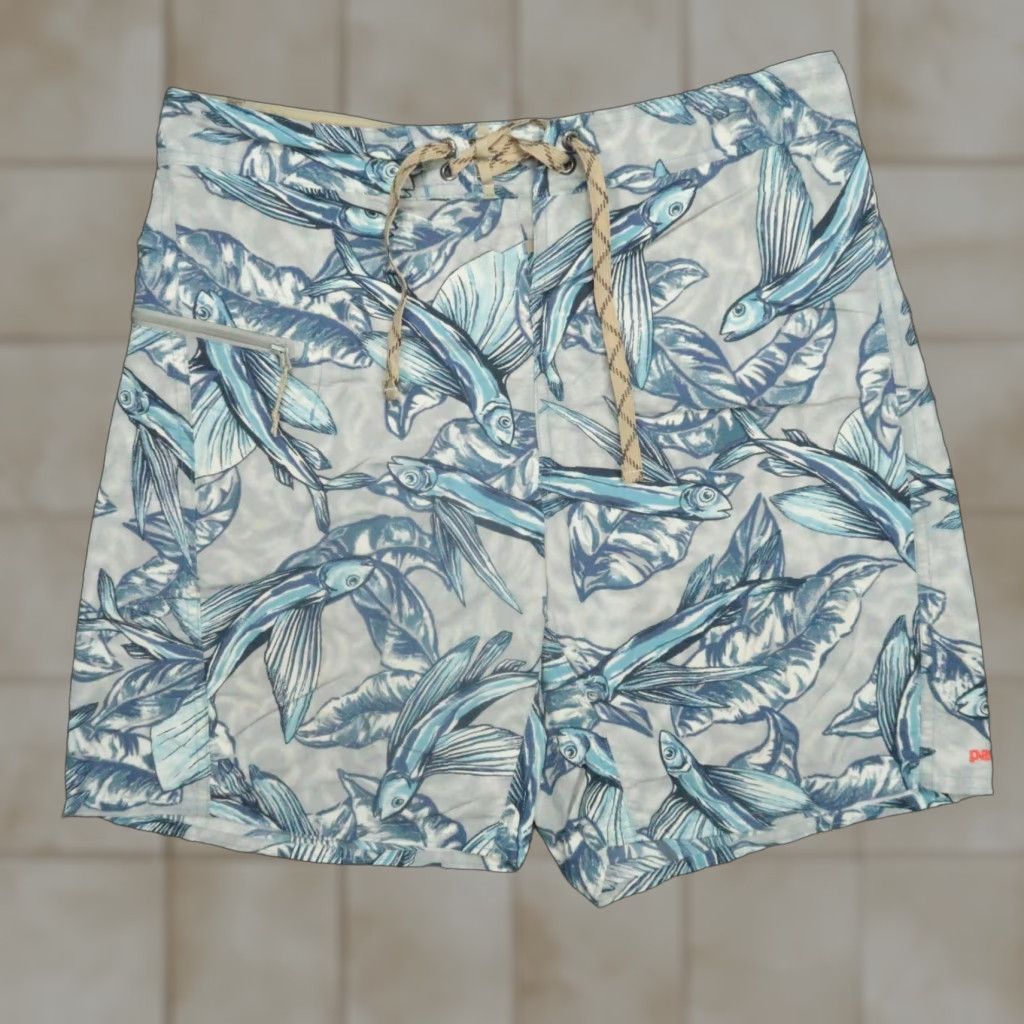 Patagonia Patagonia Board Shorts Mens 30 Blue Printed Wavefarer Flying Fish Swim Size US 30 / EU 46 - 1 Thumbnail