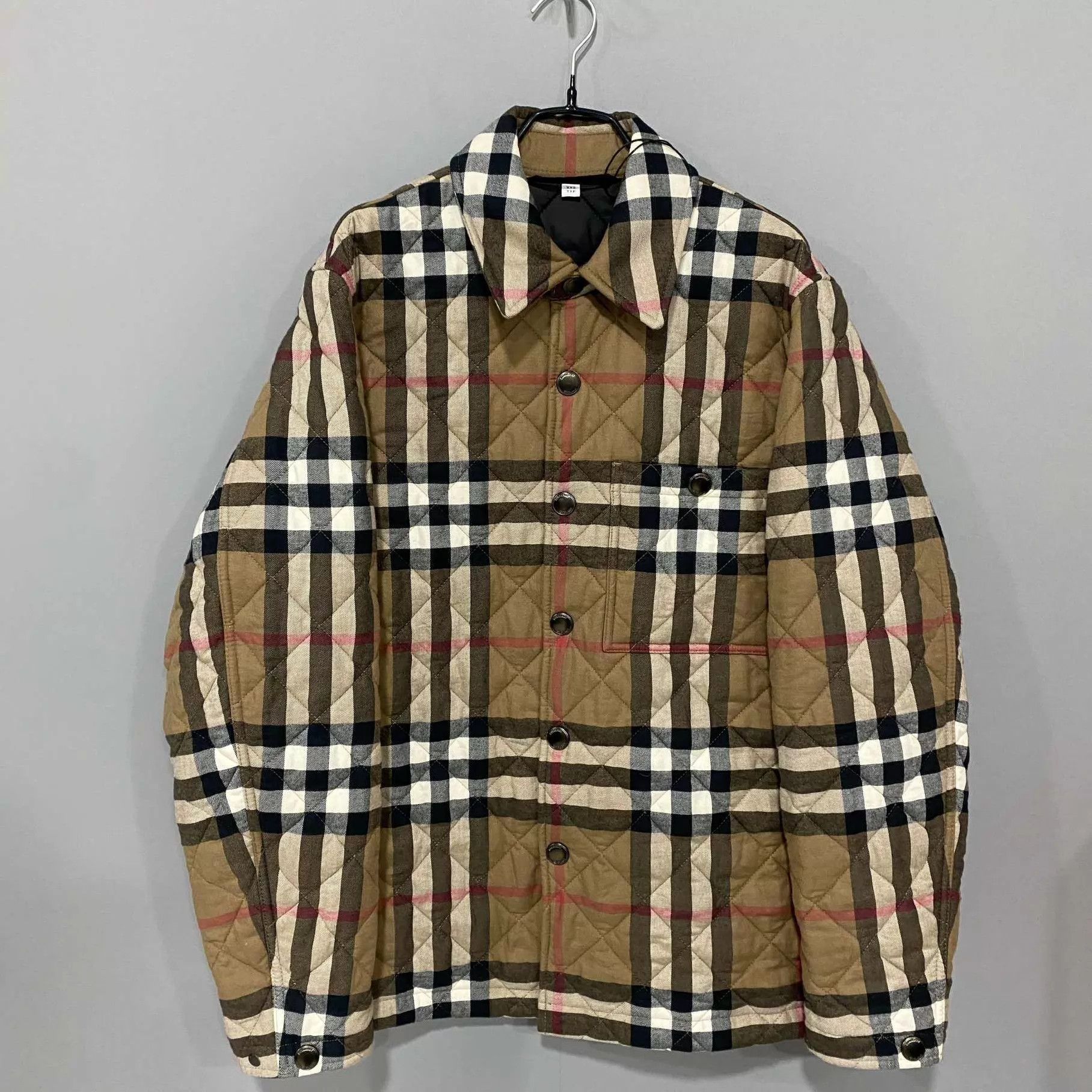Burberry Burberry Check Khaki Cotton Jacket XXS 99 New Size US XXS / EU 40 - 1 Thumbnail