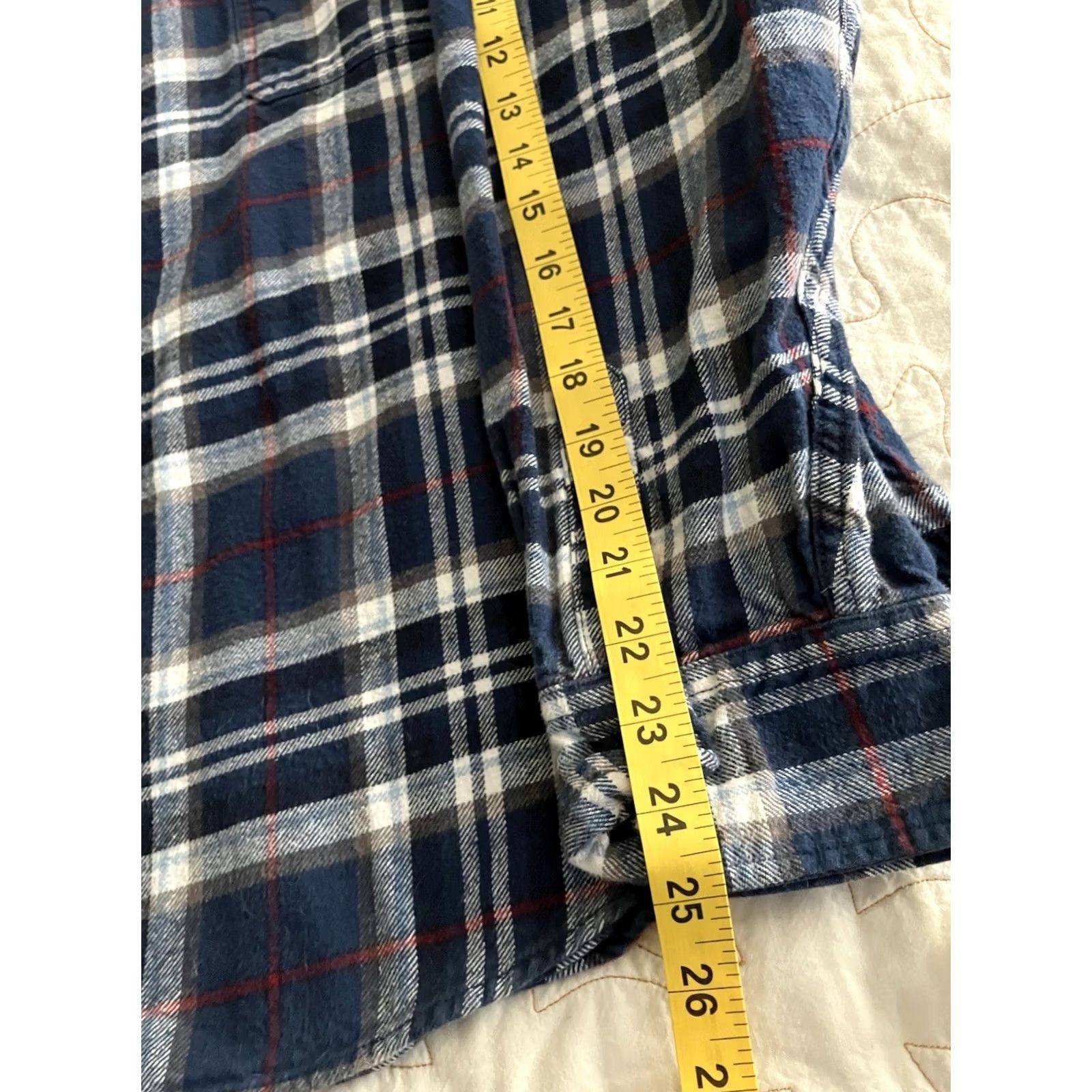 Vintage JACHS Men's Shirt 2XL Blue Tartan Plaid Flannel Heavyweight Cotton Long Sleeve Button-Up Size US XXL / EU 58 / 5 - 6 Thumbnail