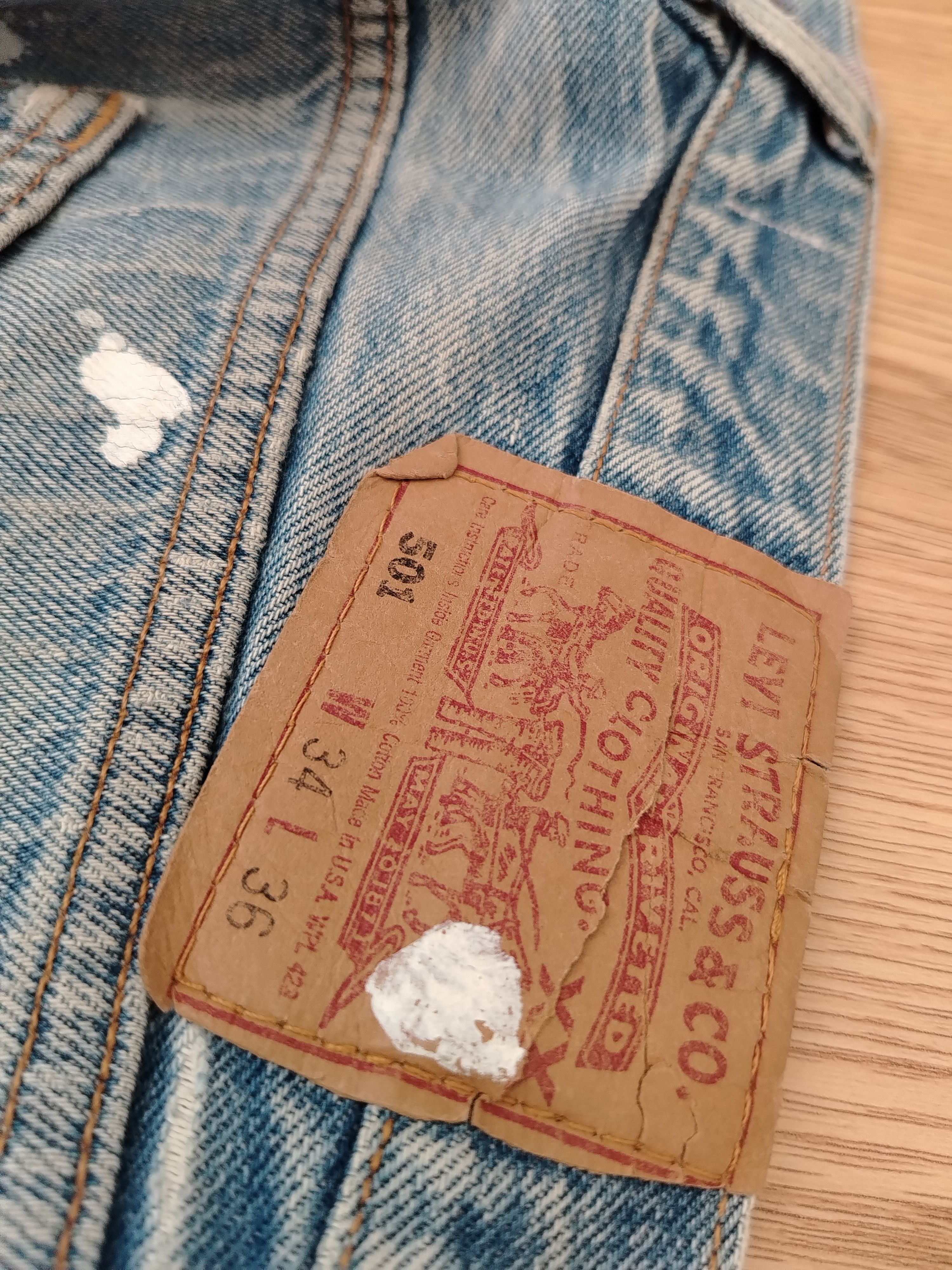 Levi's Levis 501 Jeans Vintage ARTWORK Size US 33 - 13 Thumbnail