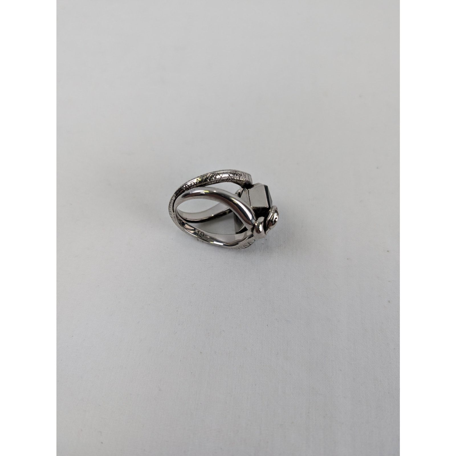 Alexander McQueen o1rshd1 Size: 19 / Brass Snake & SKL jewelry Ring in Silver Size ONE SIZE - 6 Thumbnail