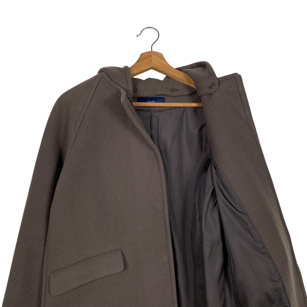 SHIPS Japanese Brand Ships Hooded Wool Coat Size M / US 6-8 / IT 42-44 - 11 Thumbnail
