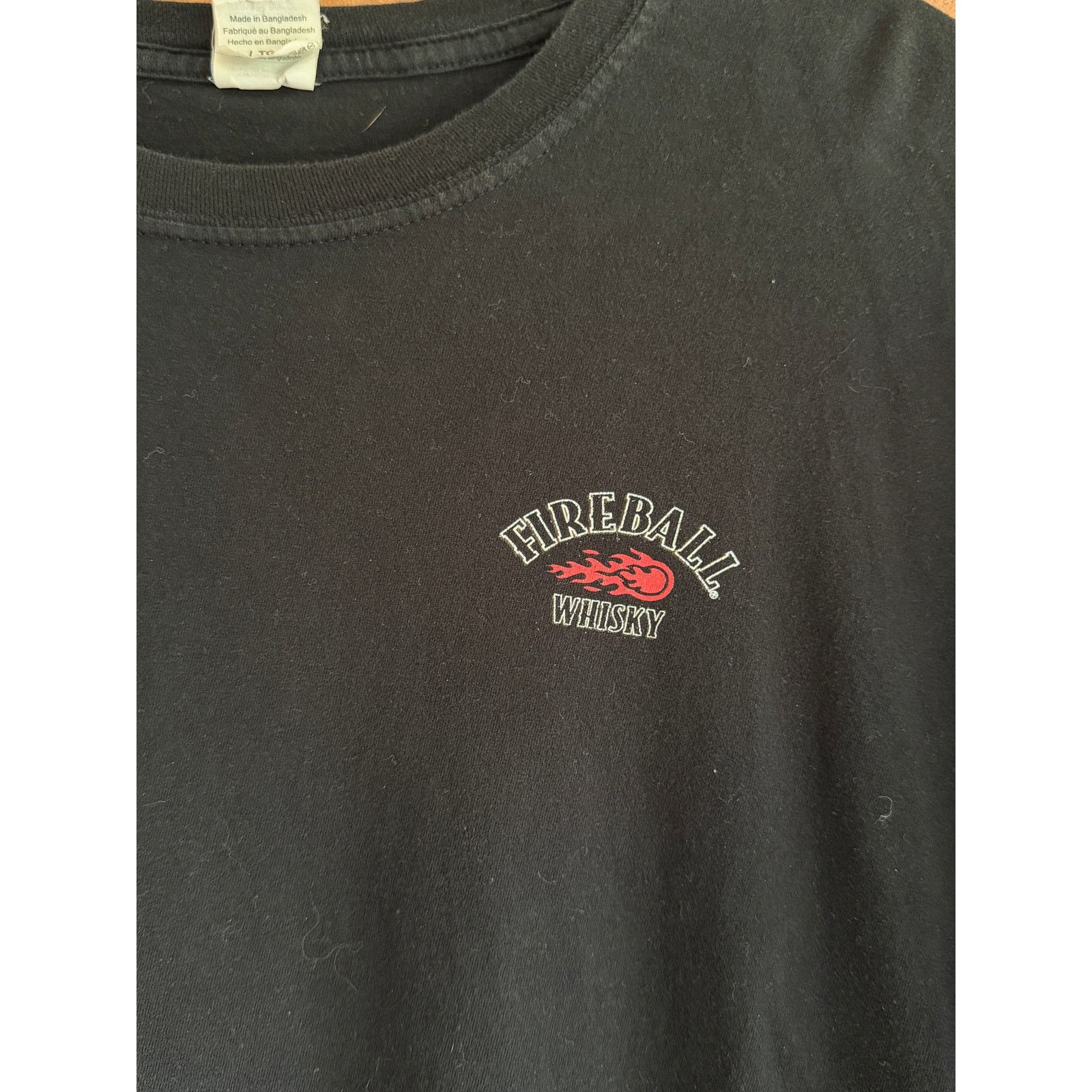 Gildan Fireball Whisky Bartender Graphic Tee Black XL Vintage Size US XL / EU 56 / 4 - 3 Thumbnail