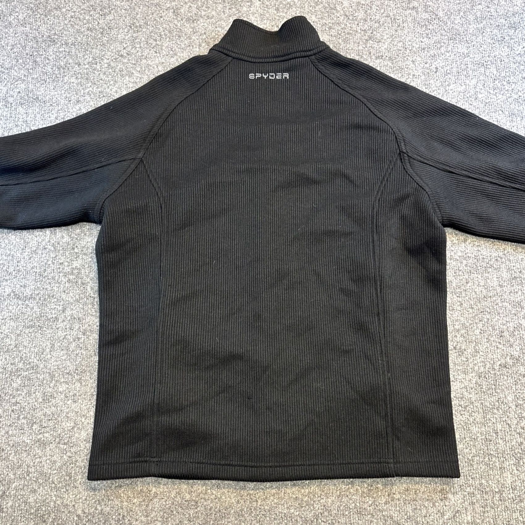 Spyder Spyder Full Zip Jacket Sweater Men M Black Ribbed Logo Zipper Biker Ski Outdoor All Seasons Size US M / EU 48-50 / 2 - 5 Thumbnail