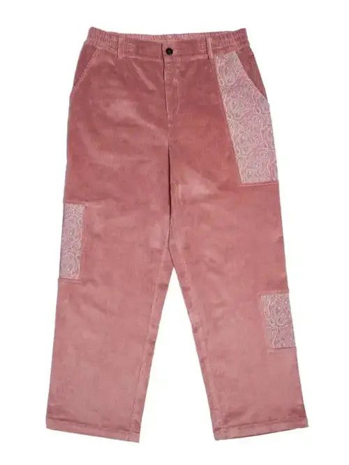 VIBE 20AW Indigo Union Japan Pink Corduroy Bandana Paisley Pants Size US 32 / EU 48 - 1 Thumbnail