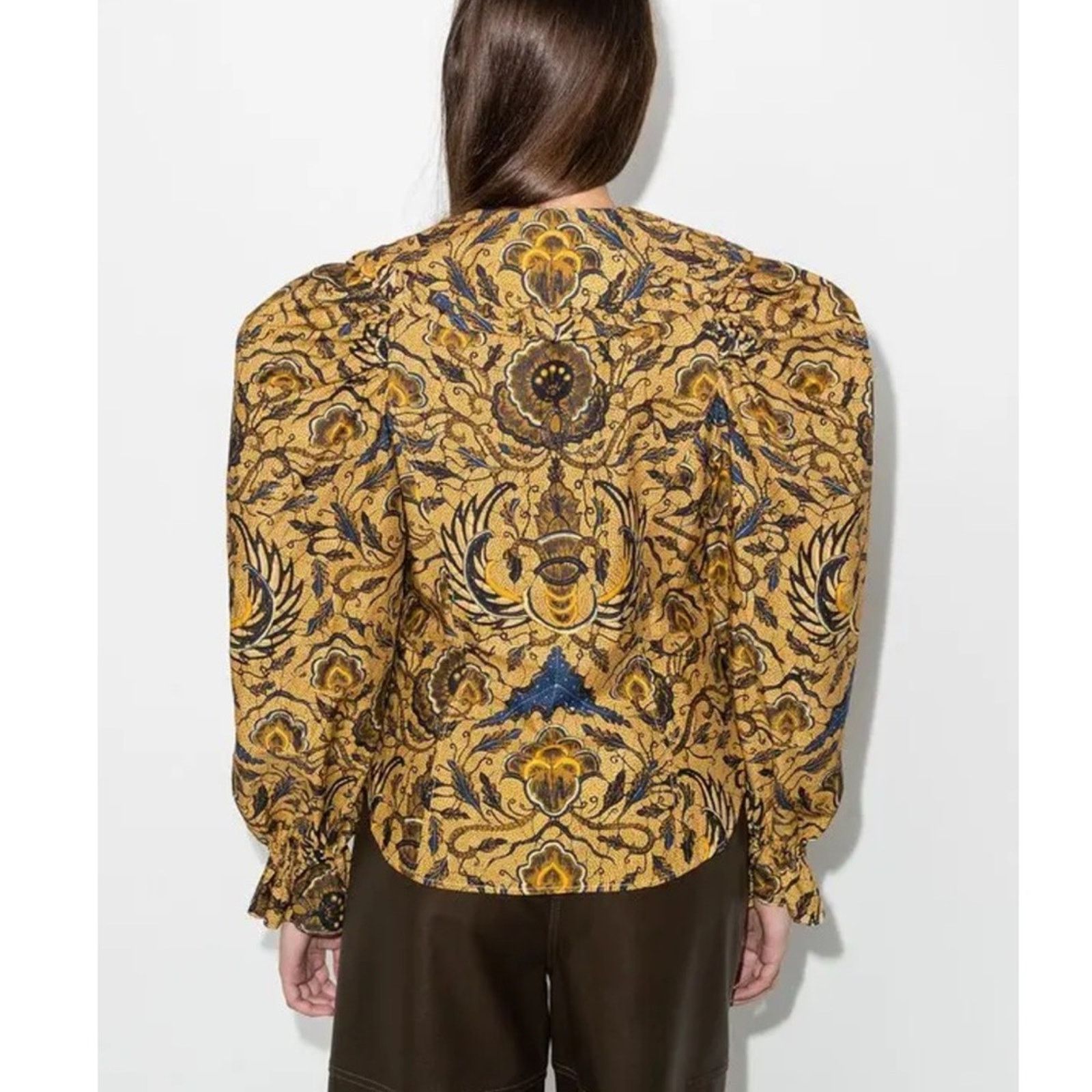 Ulla Johnson Ulla Johnson Marietta Peter Pan Collar Button Floral Top Size XL / US 12-14 / IT 48-50 - 2 Thumbnail