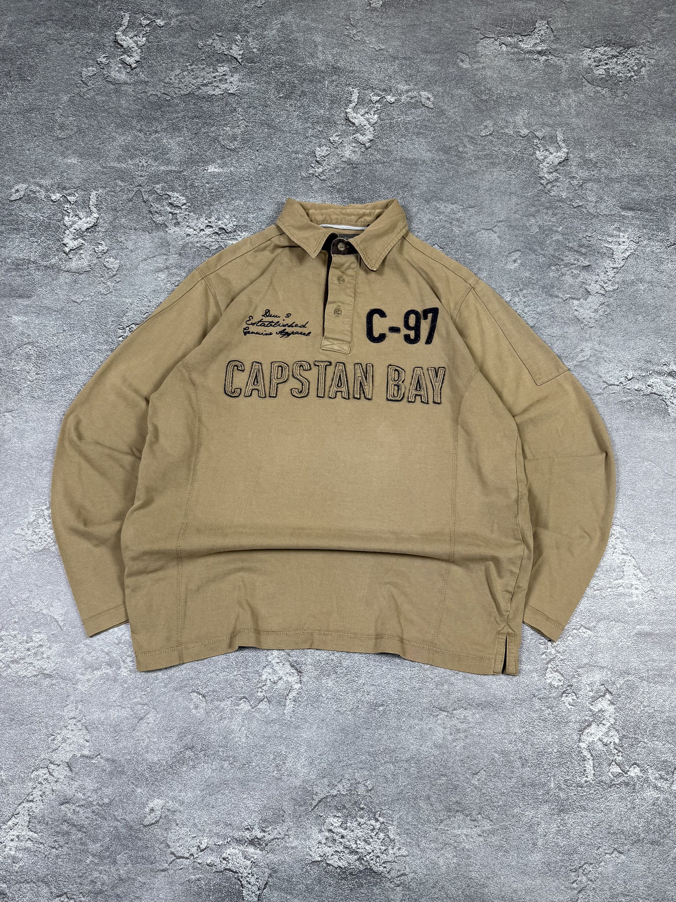 If Six Was Nine Y2K If Six Was Nine Biege 2000s Rugby Shirt Streetwear Size US M / EU 48-50 / 2 - 2 Thumbnail