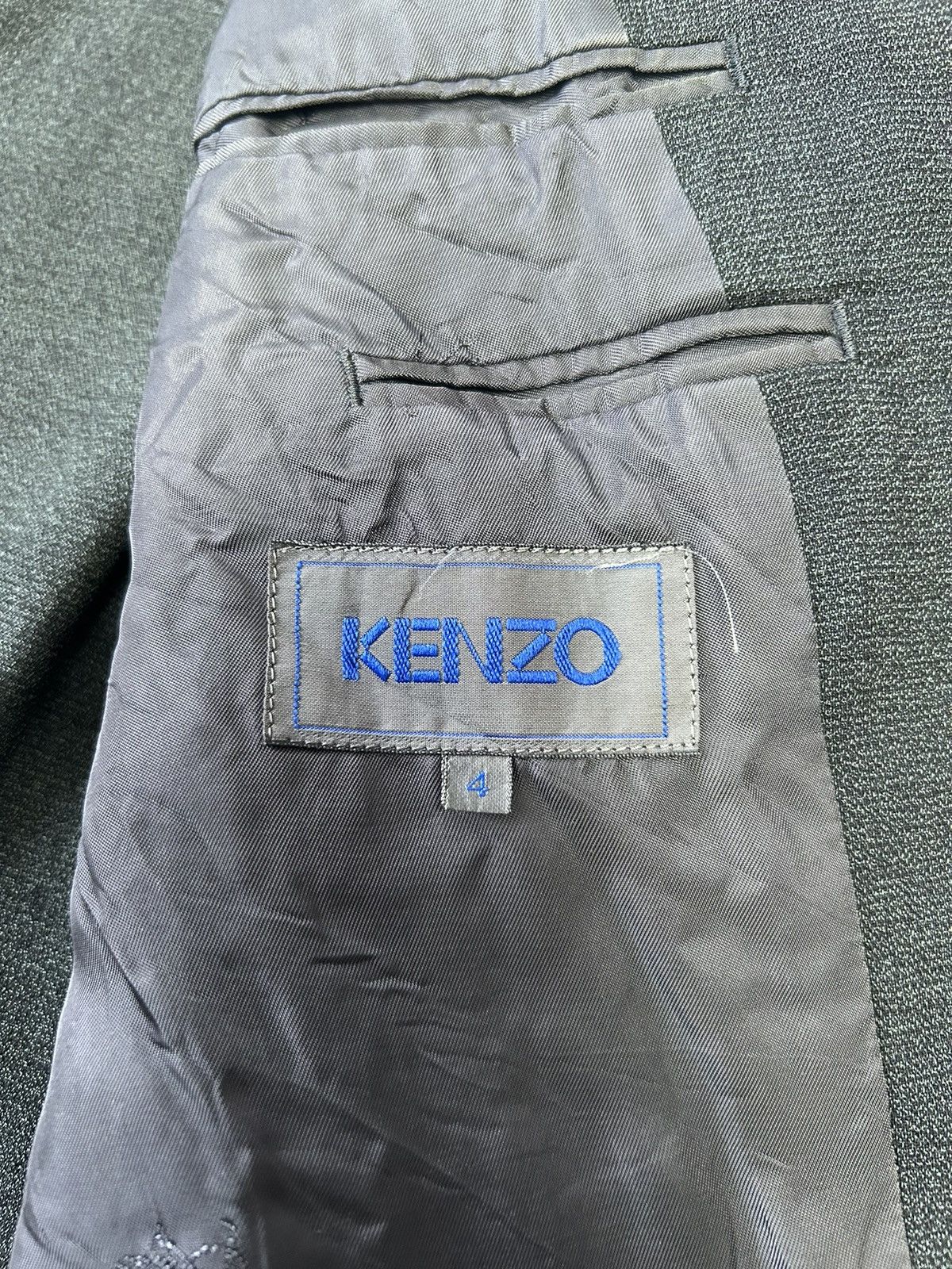 Designer × Kenzo KENZO SINGLE BREAST GREY BLAZER Size 40R - 7 Thumbnail