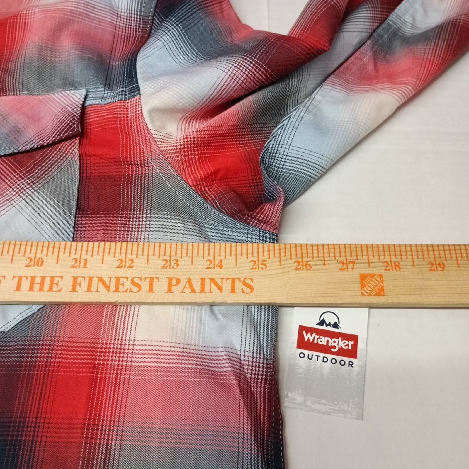 Wrangler Wrangler Shirt Men's XL Red Plaid Convertible Sleeves Shirt Size US XL / EU 56 / 4 - 7 Thumbnail