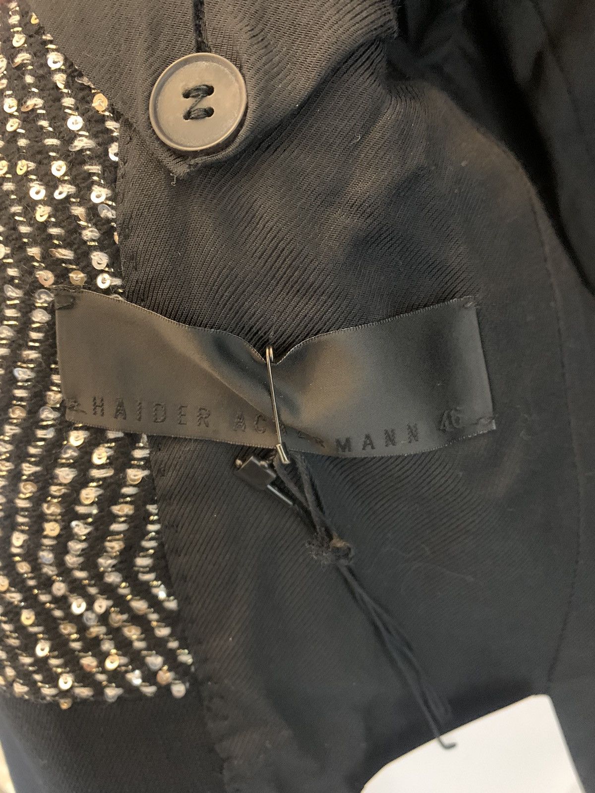 Haider Ackermann Haider Ackermann AW16 Black Sequin Lapel Blazer Size US S / EU 44-46 / 1 - 9 Thumbnail