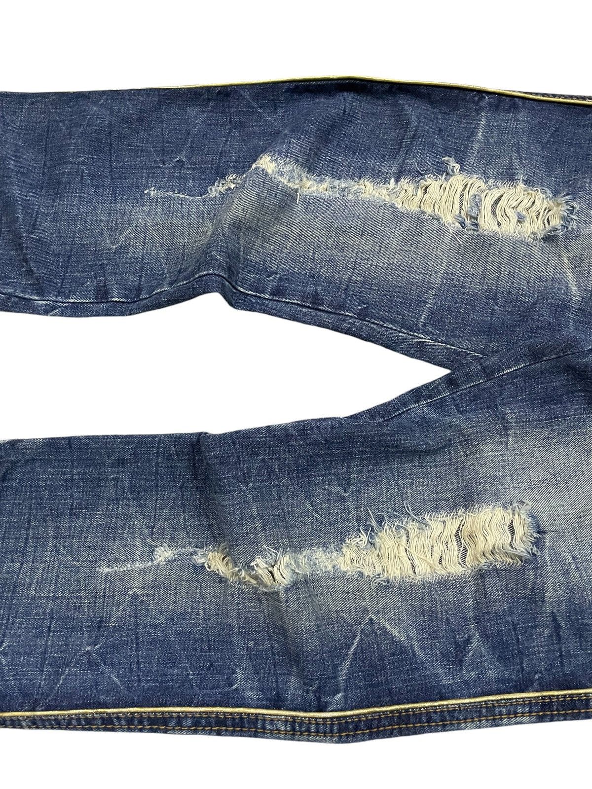 GOSTAR DE FUGA × Shellac × semanticdesign Pinball japan Studded Distressed Honeycomb Flared Jeans Size US 32 / EU 48 - 5 Thumbnail