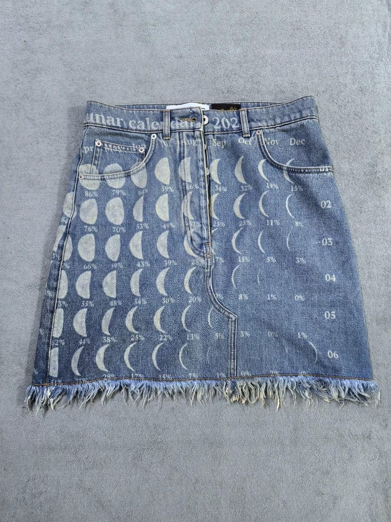 Loewe Loewe Denim Skirt with Moon Phase Print - dmc Size US 38 / EU 54 - 1 Thumbnail