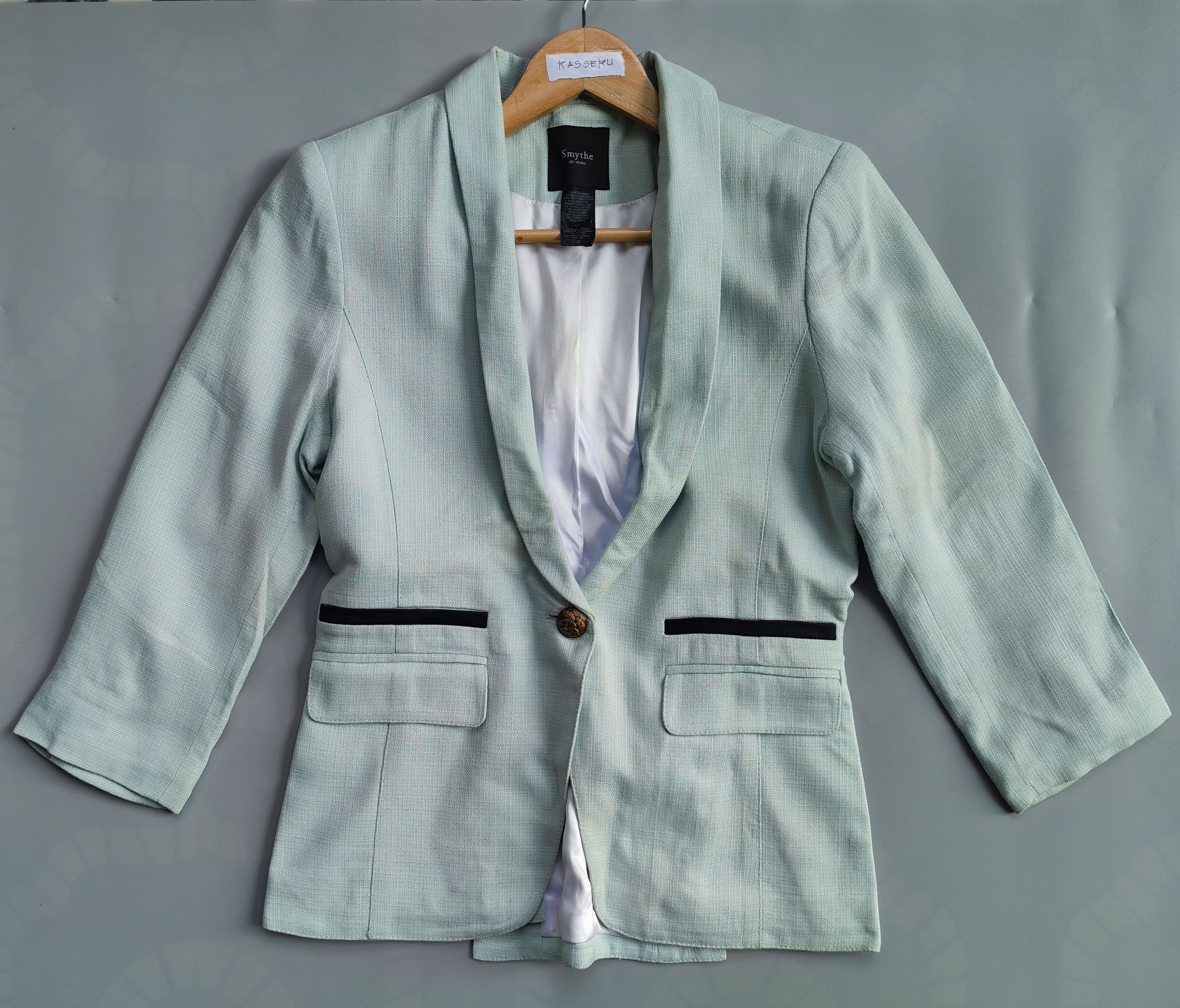 SMYTHE Smythe Women's Size 8 Petite Jacket Blazer Coat Light Green Size M / US 6-8 / IT 42-44 - 1 Thumbnail