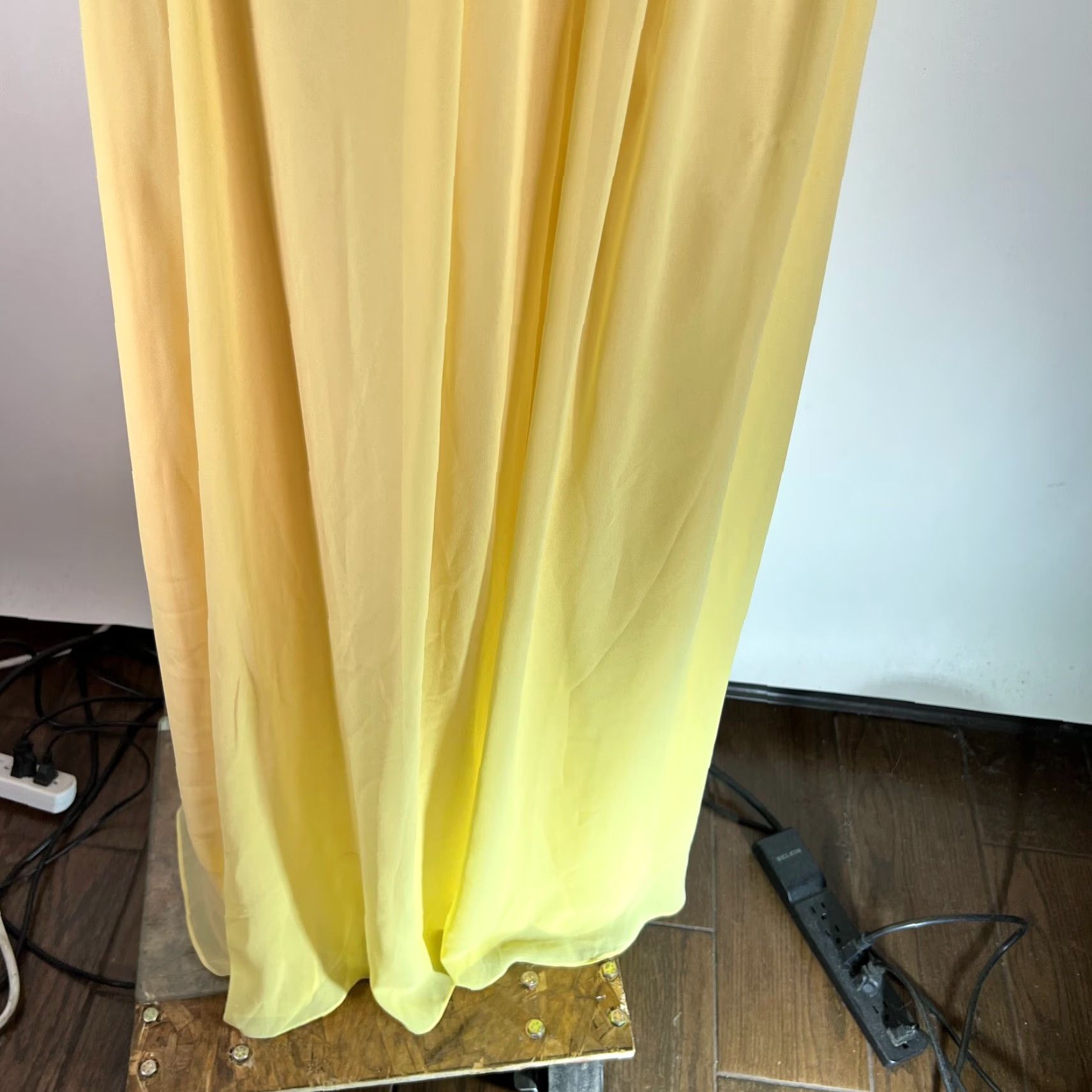 Vintage Bill Levkoff Dress Womens Strapless Yellow Wedding Bridesmaid Maxi Size 12 Size XL / US 12-14 / IT 48-50 - 7 Thumbnail