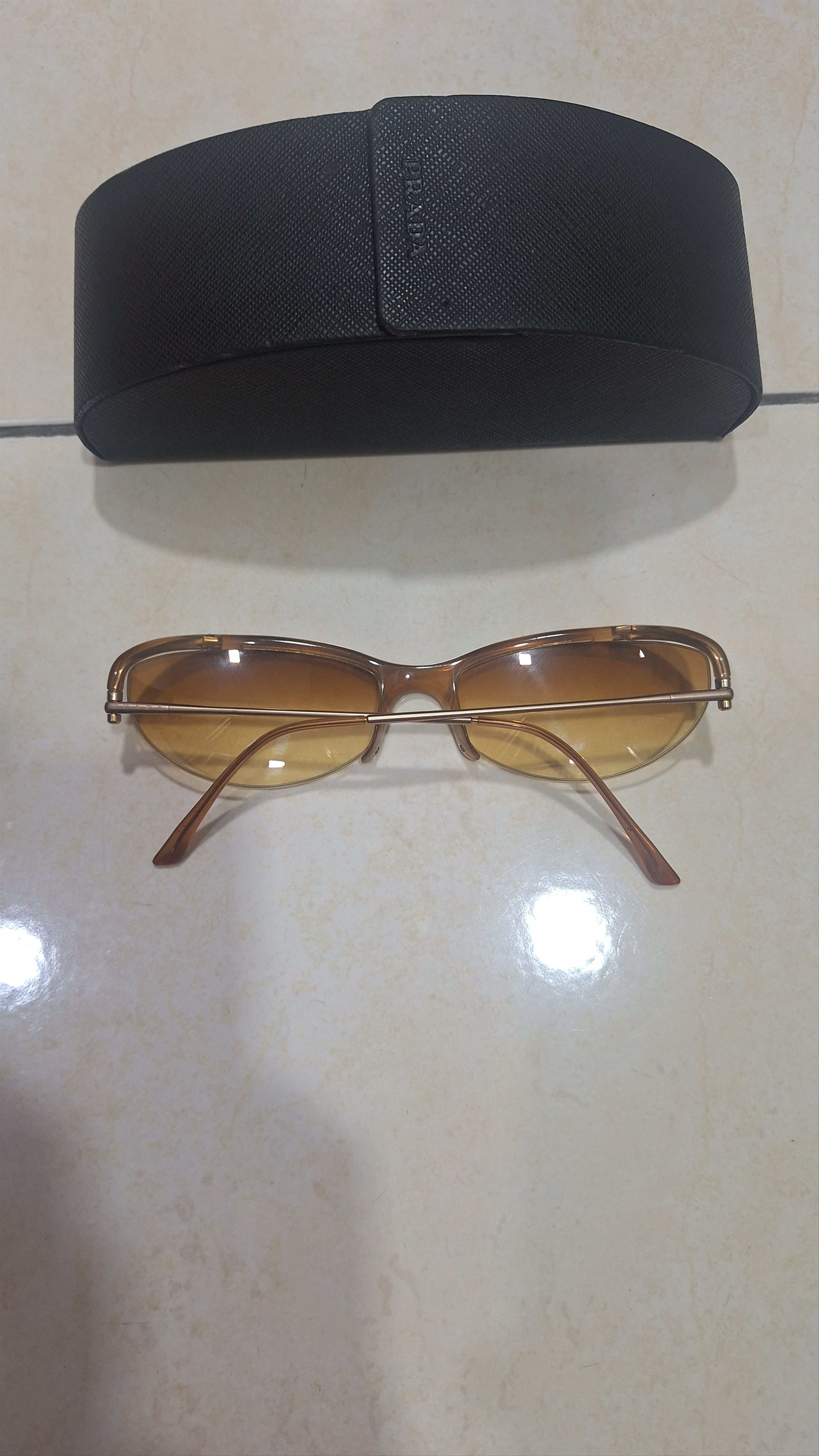 Prada 2000’s Prada SPR 13C Half Frame Tint Metallic Size ONE SIZE - 5 Thumbnail