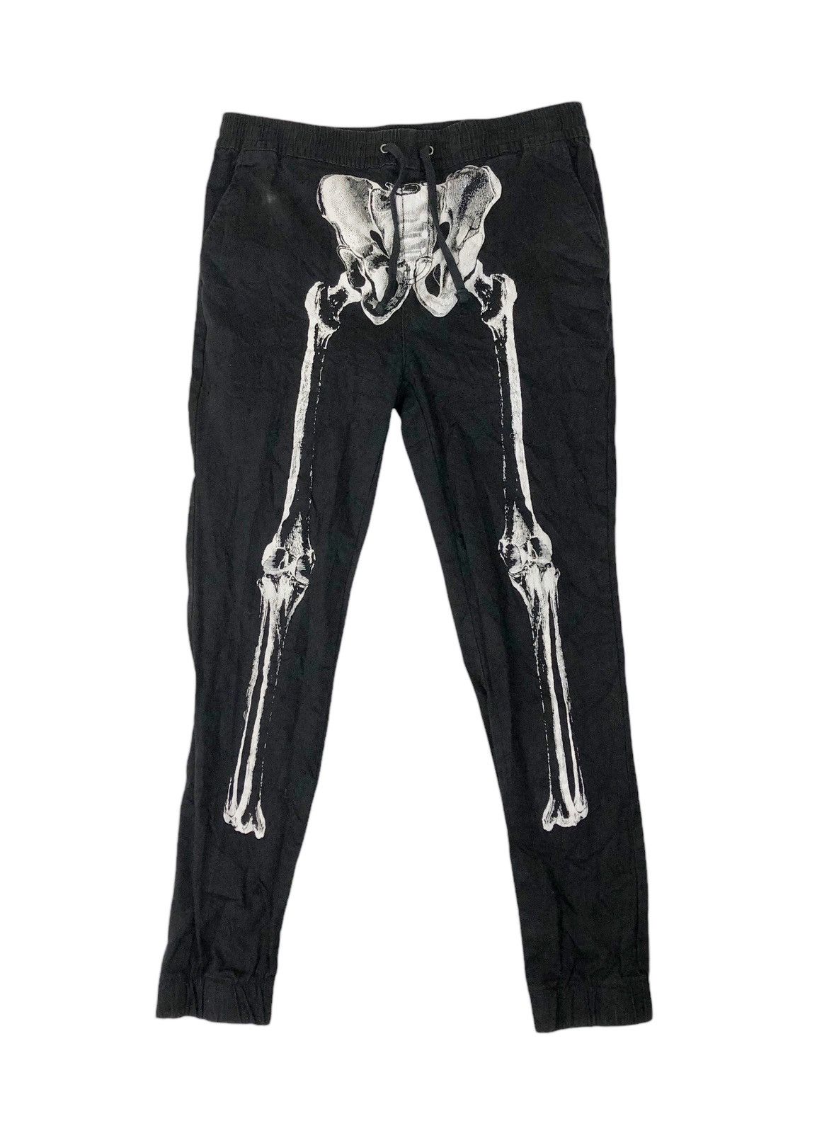 Japanese Brand Hottopic Skeleton Printed Joggers Pants Size US 34 / EU 50 - 1 Thumbnail
