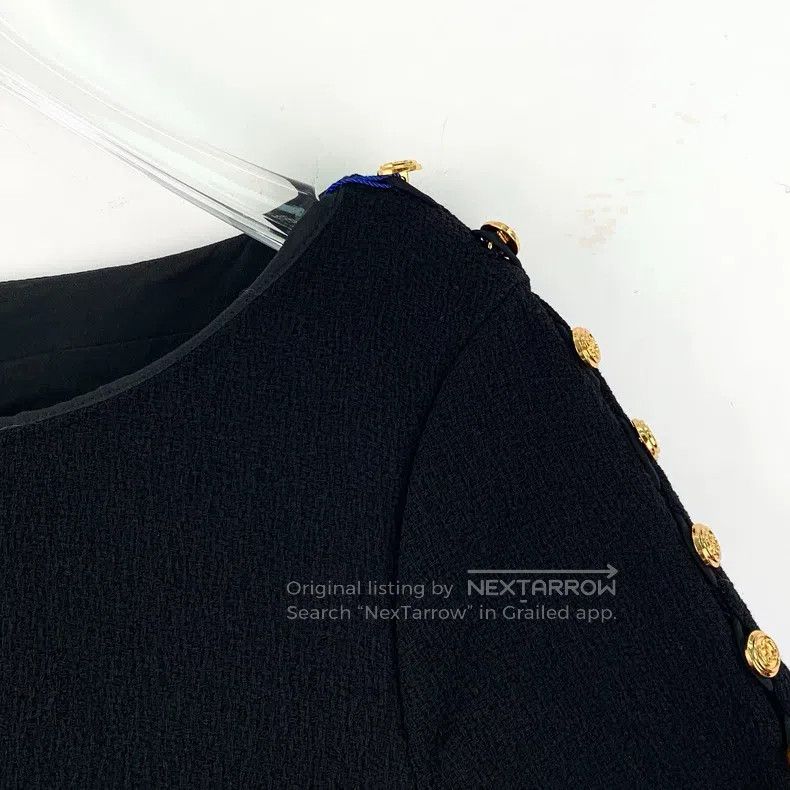 Other Gucci Black buttoned wool round-neck short-sleeved dress Size M / US 6-8 / IT 42-44 - 3 Thumbnail