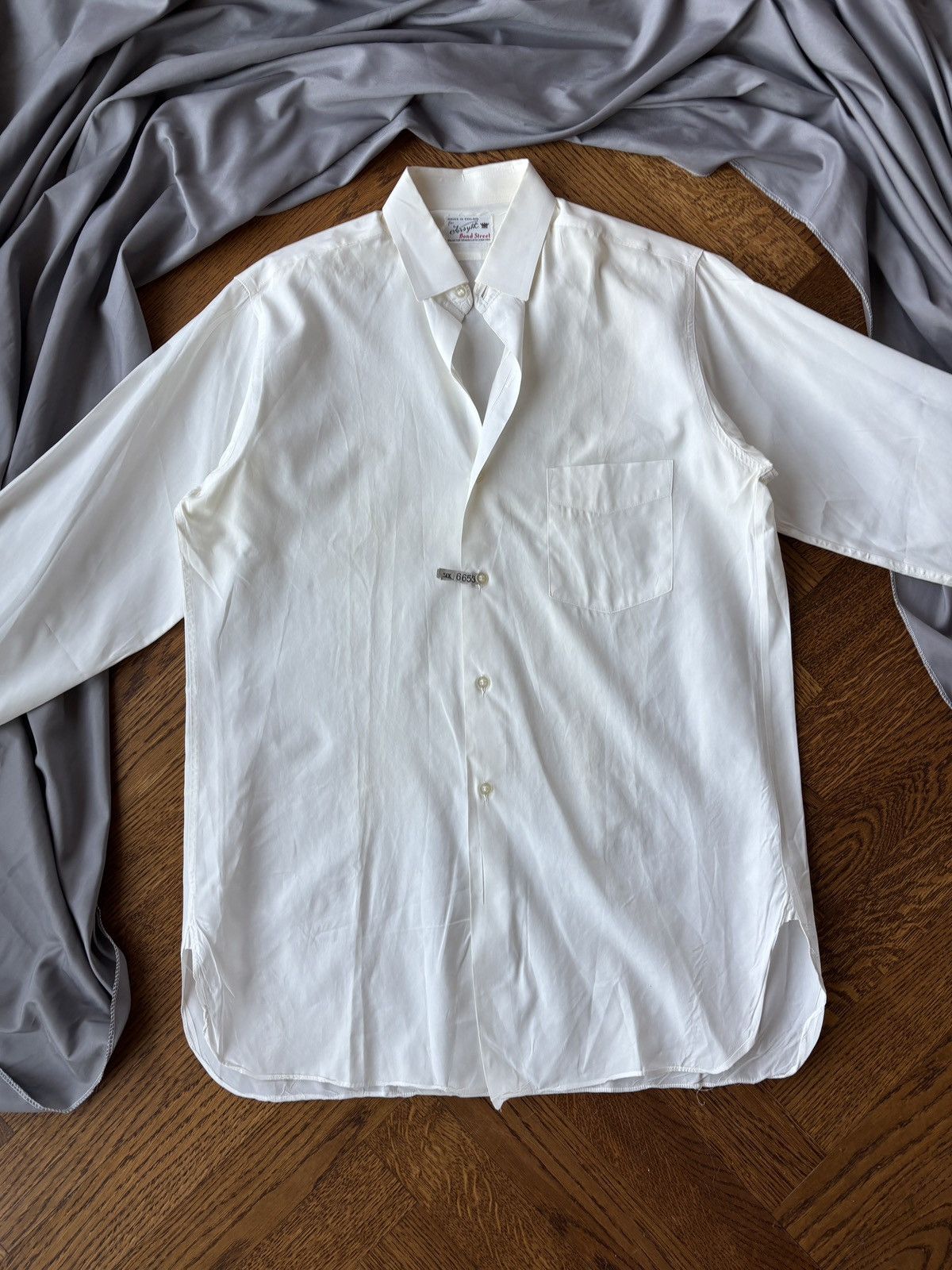 Vintage Dress Shirt Forsyth Bond Street England Broadcloth