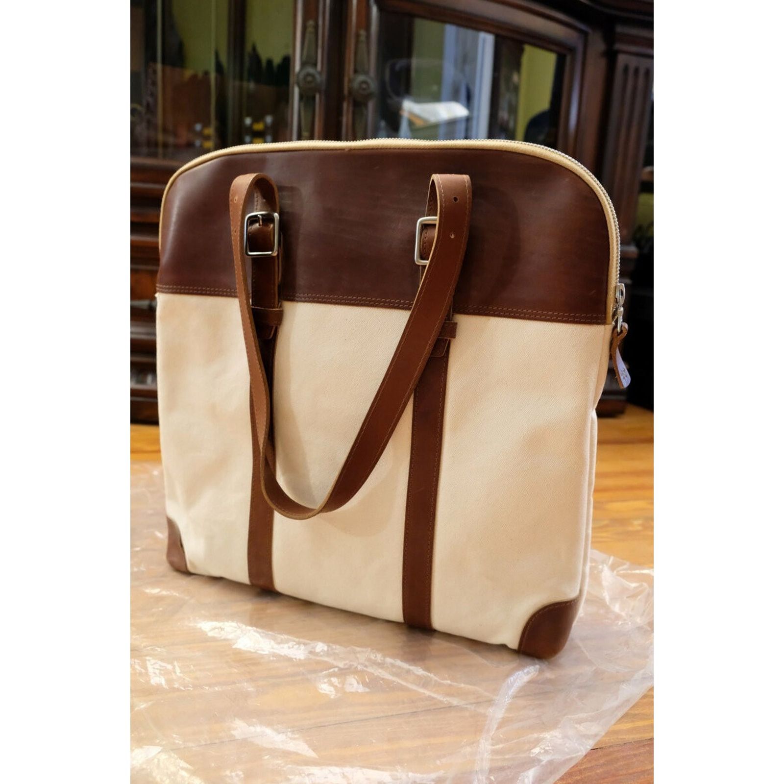 Billykirk Billykirk Leather and Canvas Slim Padded Tote Size ONE SIZE - 6 Thumbnail