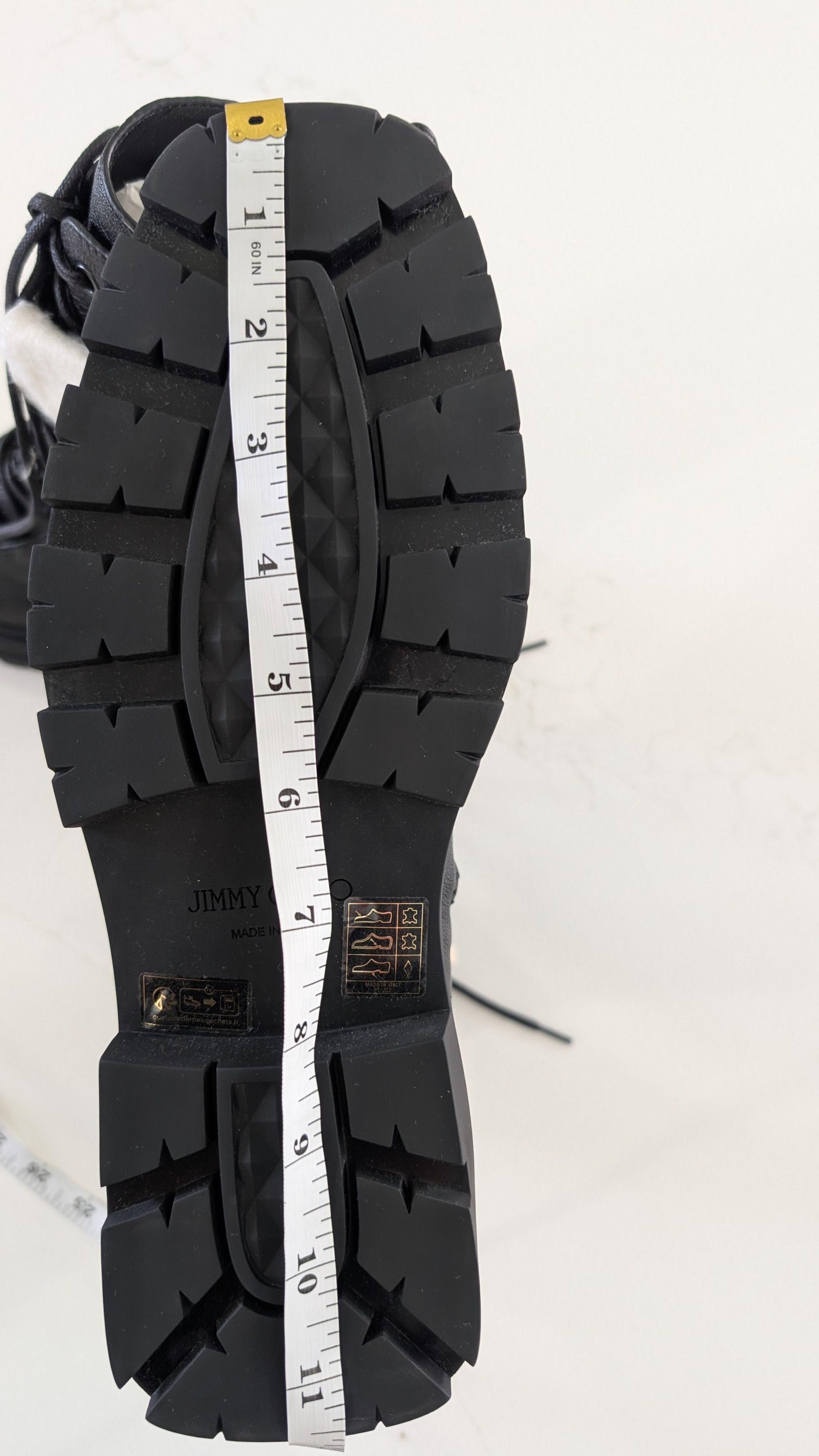 Jimmy Choo Jimmy Choo Noemi 45 Leather Pearl Combat Size 41.5 Boots Size US 11 / IT 41 - 18 Thumbnail