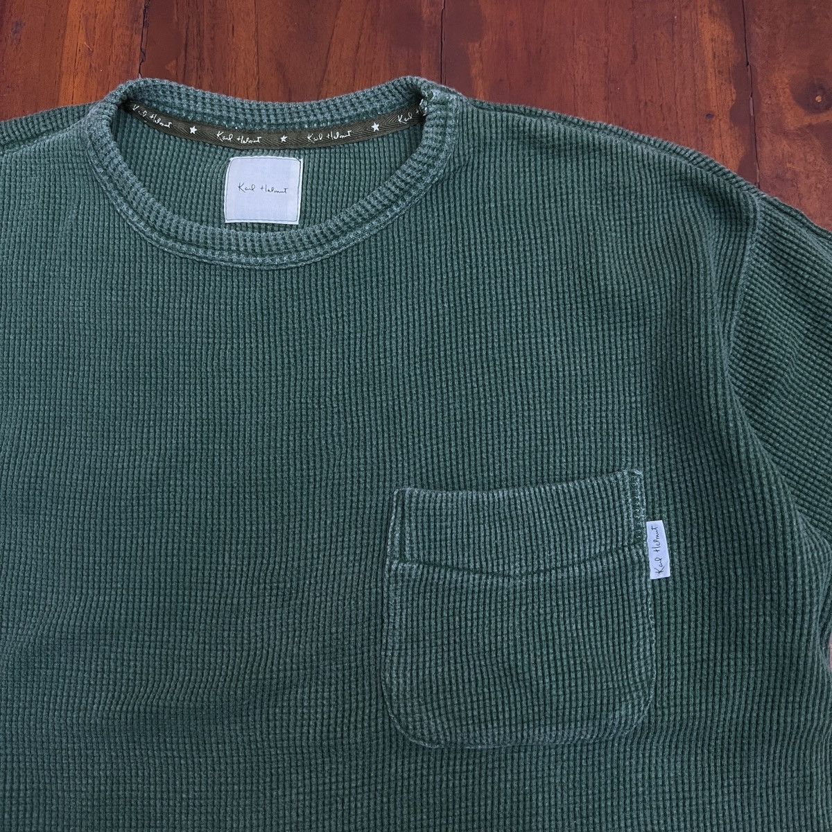 Pink House Pink House Karl Helmut waffle Pocket tee Size US M / EU 48-50 / 2 - 2 Thumbnail