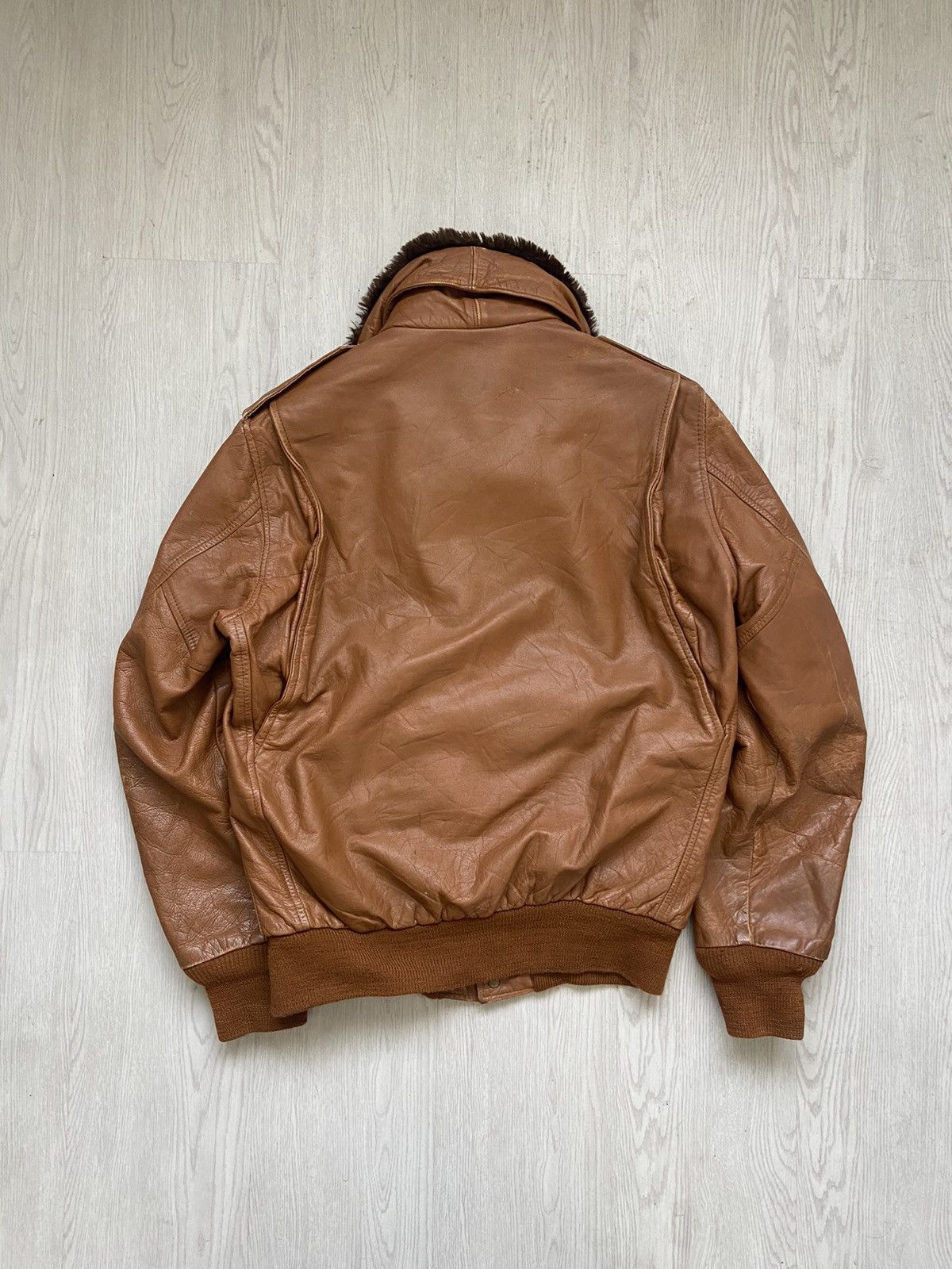 Craftsman Vintage 1970’s Golden Fleece A2 Fur Leather Jacket Size US M / EU 48-50 / 2 - 8 Thumbnail