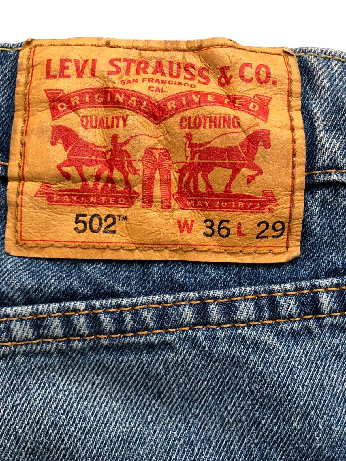 Levi's Vintage Levi's 502 Distressed Ripped Denim Jeans Size US 37 - 15 Thumbnail