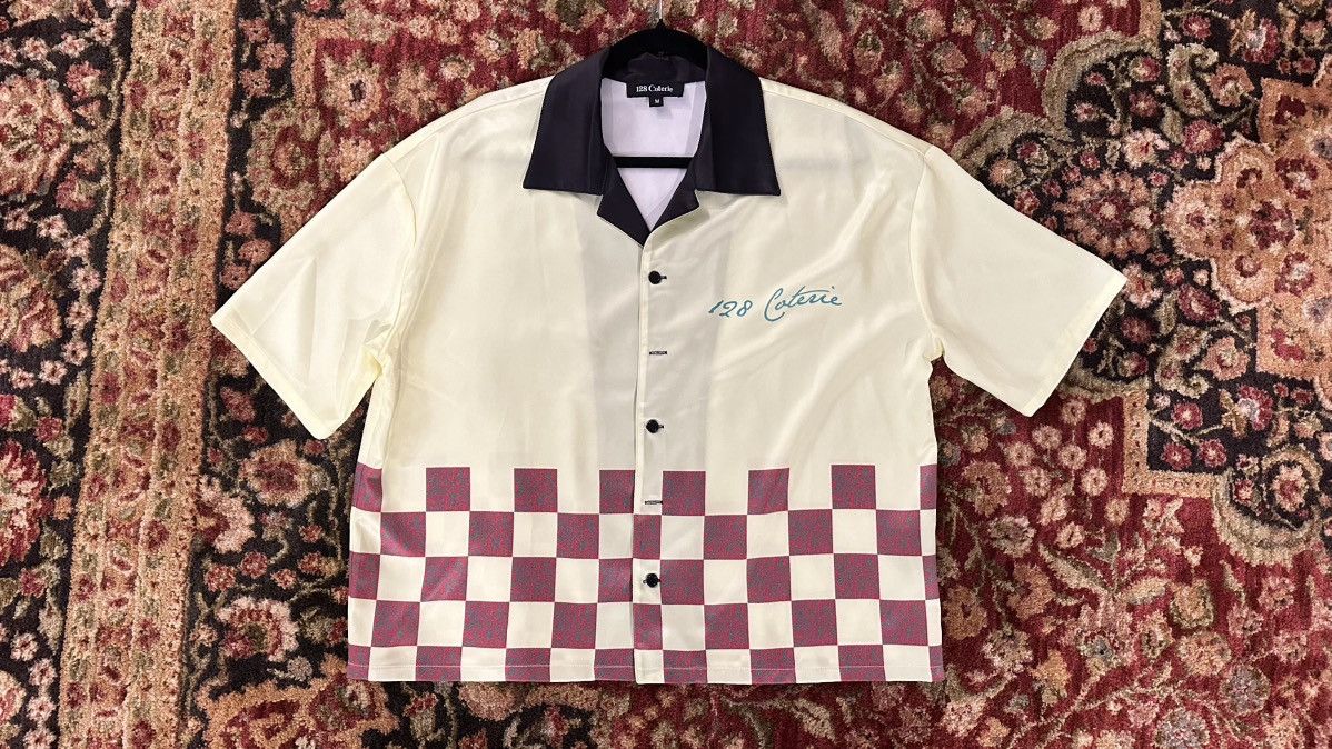 Designer 128 Coterie - Two Tone Checkered Button Up Size US M / EU 48-50 / 2 - 1 Thumbnail