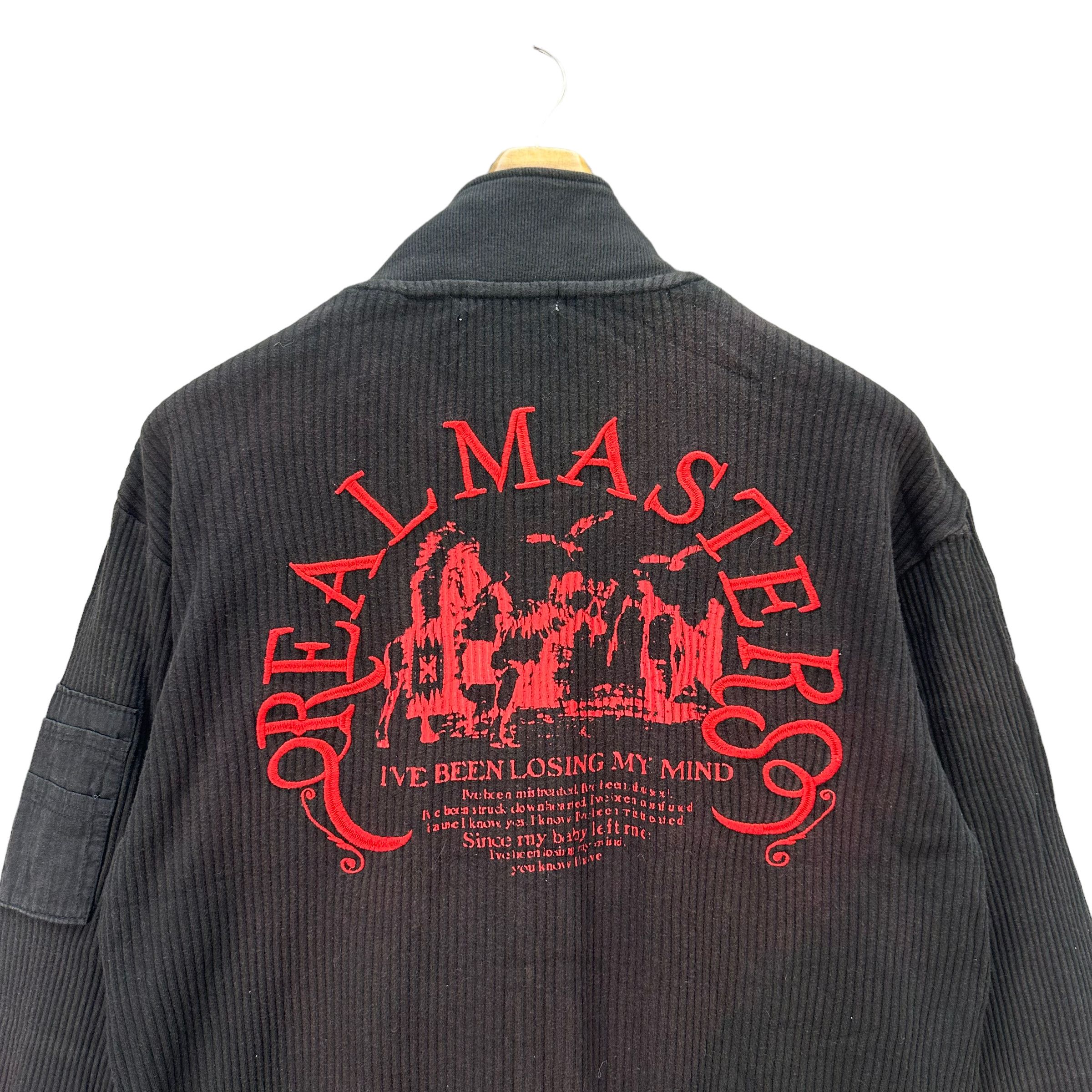 Japanese Brand REAL MASTER MOTORCYCLE BIG LOGO SWEATER JACKET #7933-191 Size US L / EU 52-54 / 3 - 2 Thumbnail