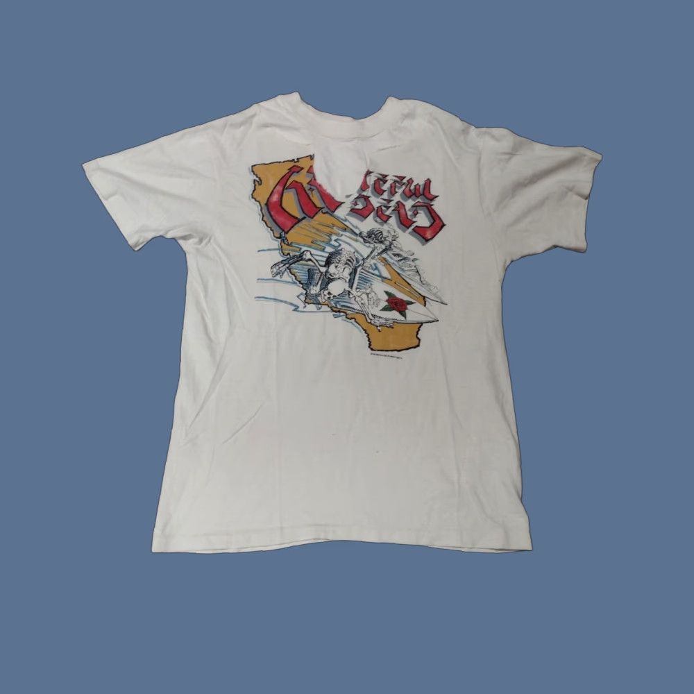 Hanes VINTAGE Grateful Dead 80s Surf California Tour Shirt Men S White Crew Neck Short Sleeve Garcia Band Read Hanes T-Shirt Size US S / EU 44-46 / 1 - 1 Thumbnail