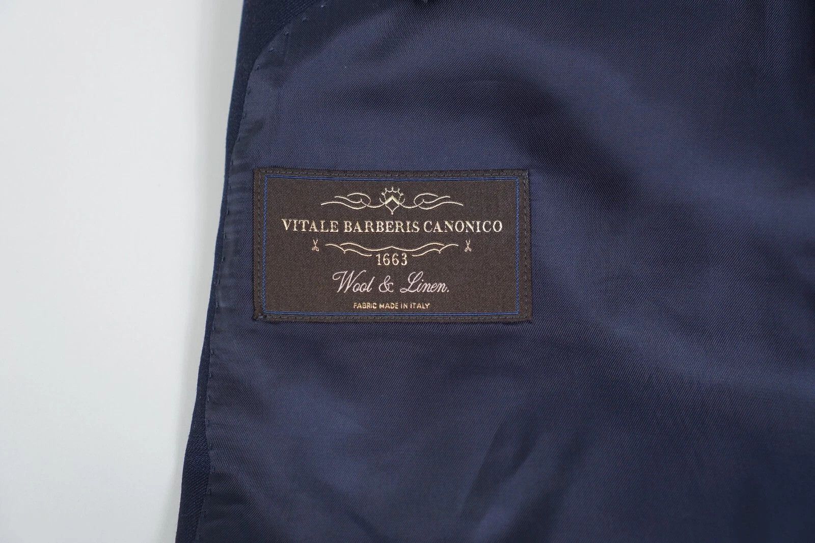 Suitsupply Men Suitsupply Blazer Havana Pleated Wool & Linen Navy US48 Size 48R - 6 Thumbnail