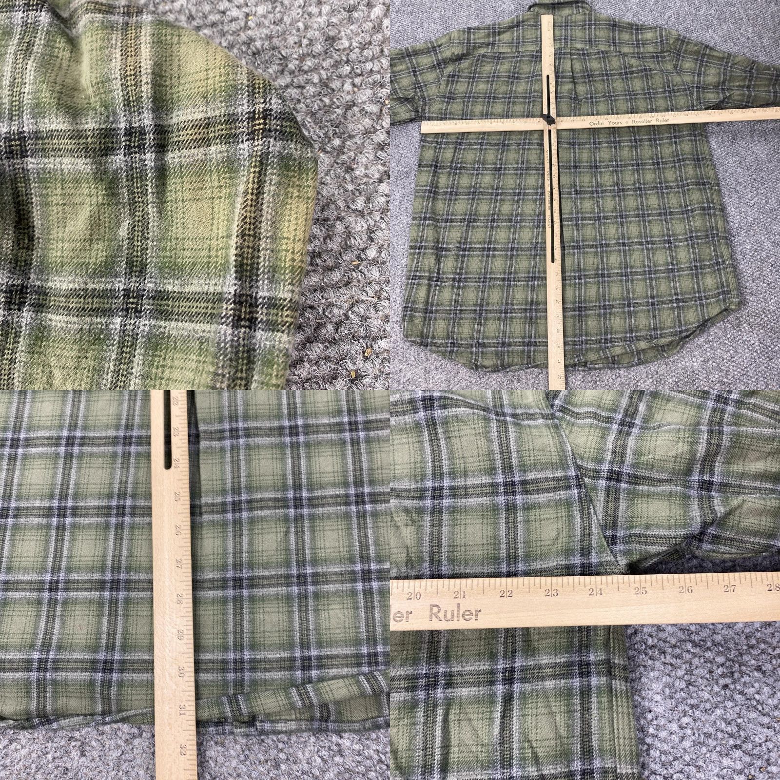 Carhartt Carhartt Shirt Mens Large Green Plaid Flannel Button-Up Long Sleeve S138LDN Size US L / EU 52-54 / 3 - 8 Thumbnail