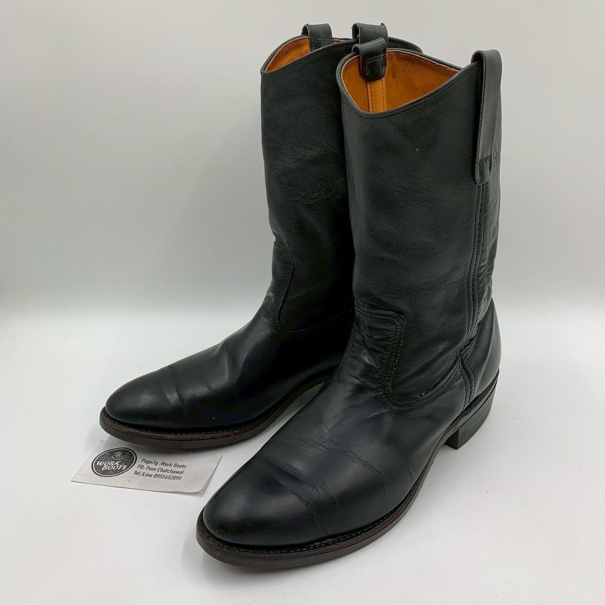 Vintage Red Wing Black Leather Peco Boots 14092 2290 SiE 12D il_fullxfull.7998440656_d8qe.jpg main image 2