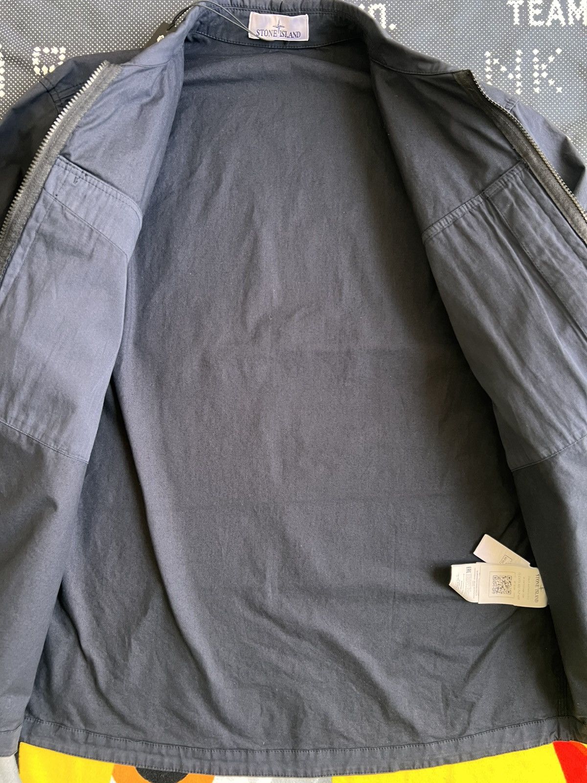 Stone Island XL Stone Island Overshirt Cotton Stretch Navy blu jacket zip Size US XL / EU 56 / 4 - 10 Thumbnail