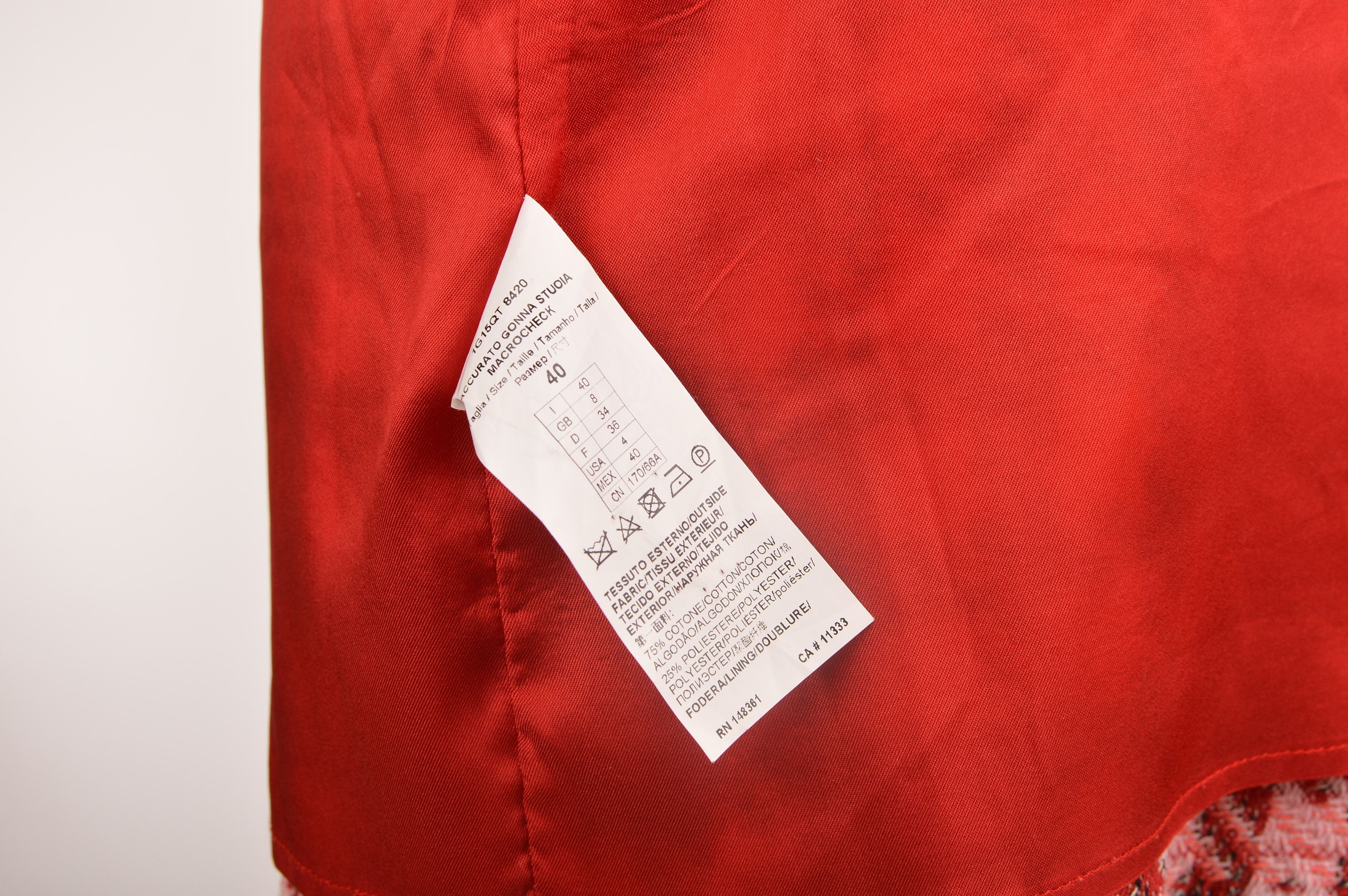 Pinko Pinko Accurato Gonna Syuoia Makrocheck Skirt Size 27" / US 4 / IT 40 - 8 Thumbnail